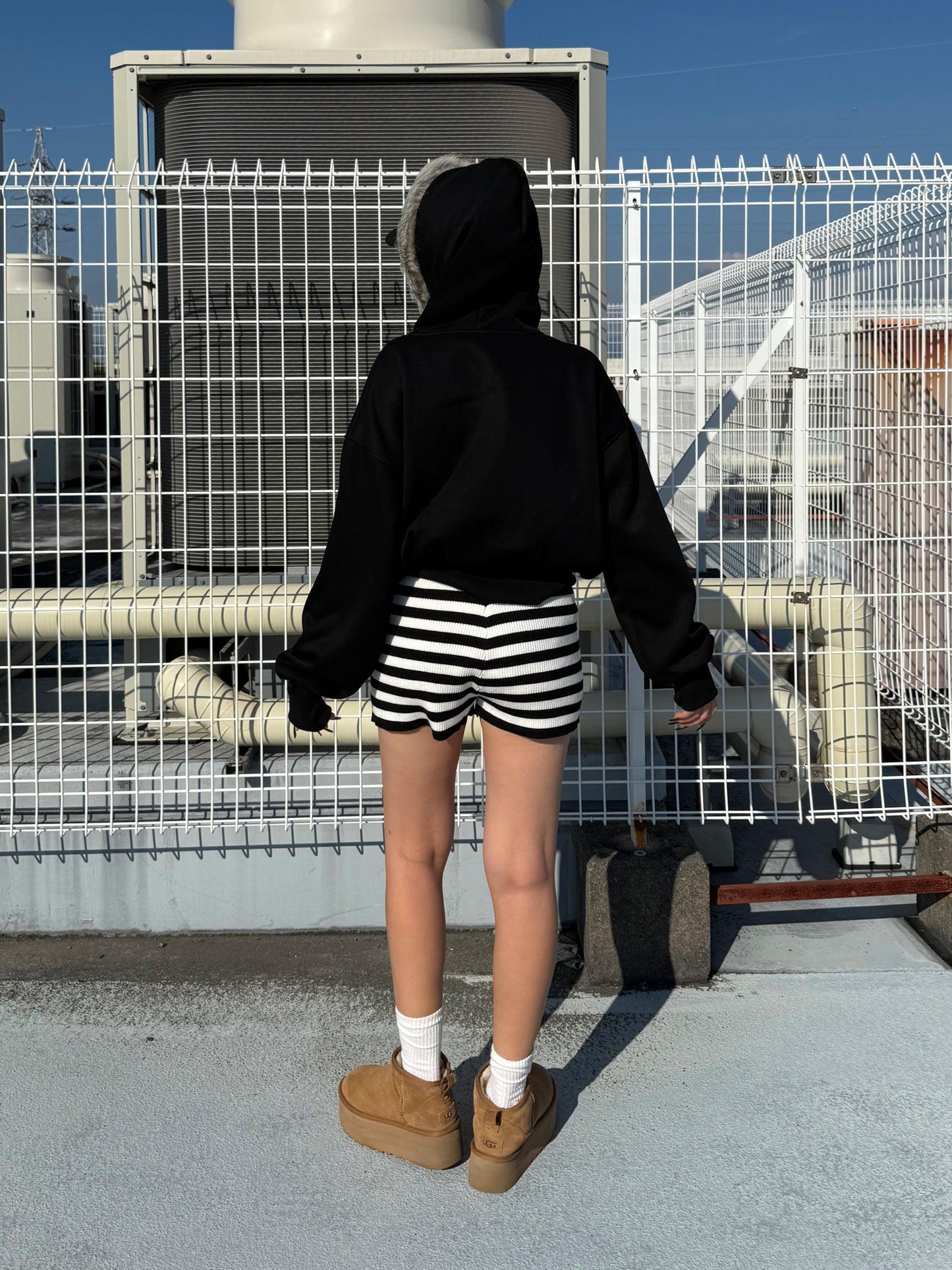 ボーダーニットショートパンツ DPB73537