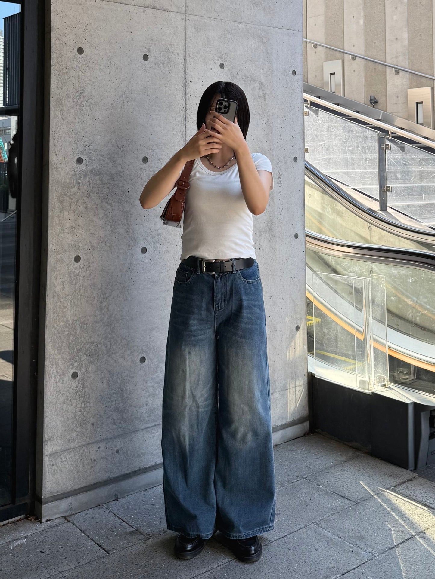 ウォッシュワイドデニムパンツ DPB93015