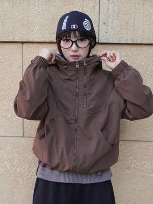 ブラウンナイロンパーカー DPB85371