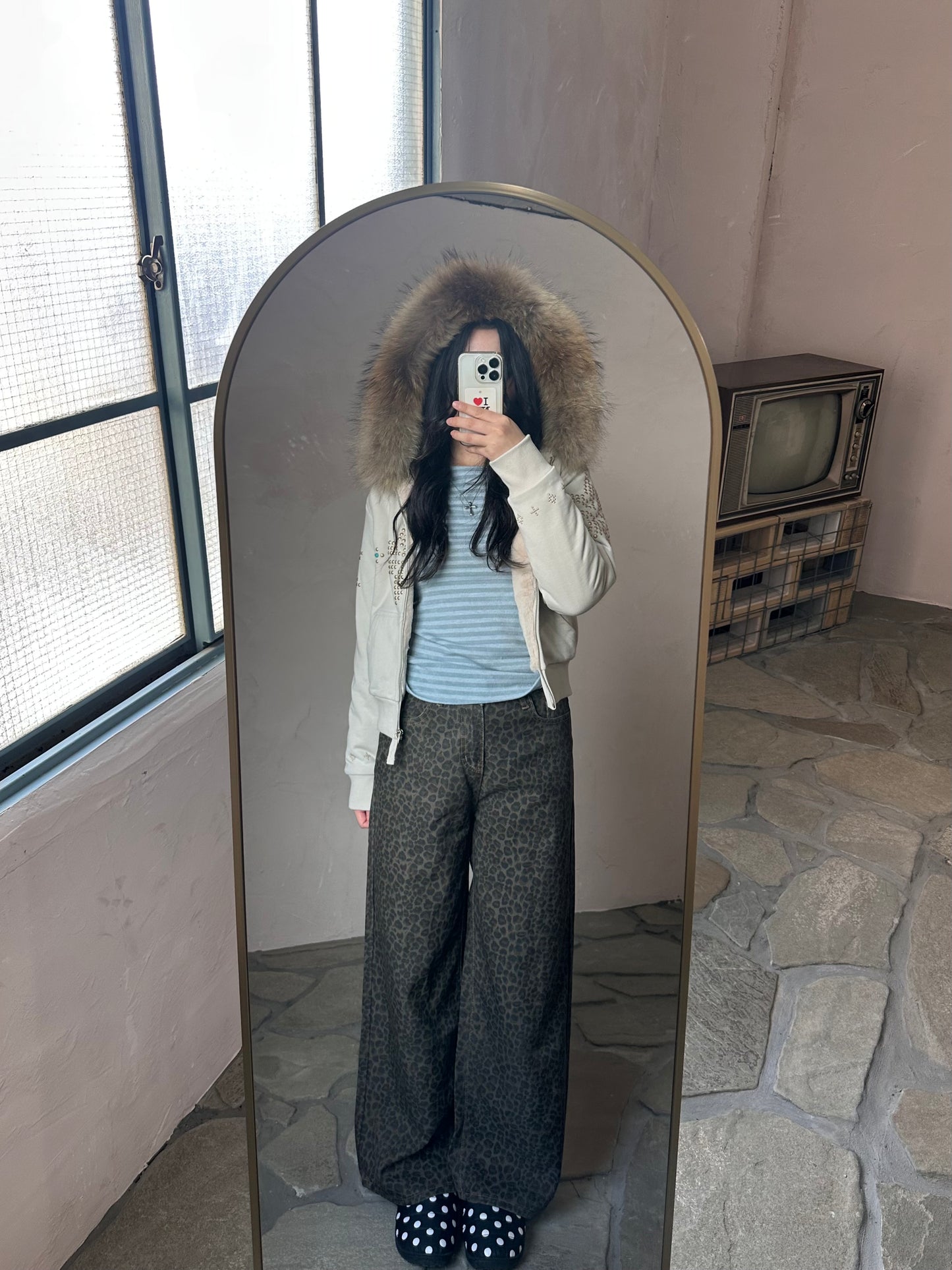 レオパードデニムパンツ DPB95068