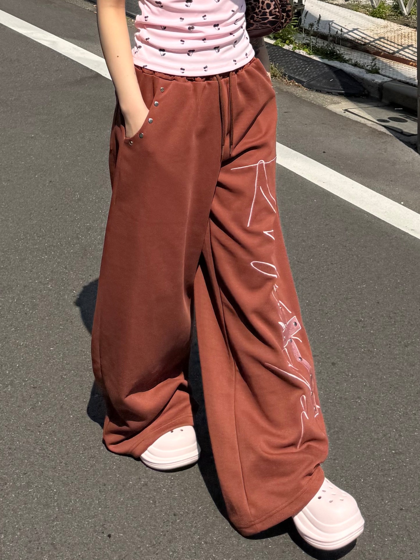バイカラークロスロゴスウェットパンツ DPB86246