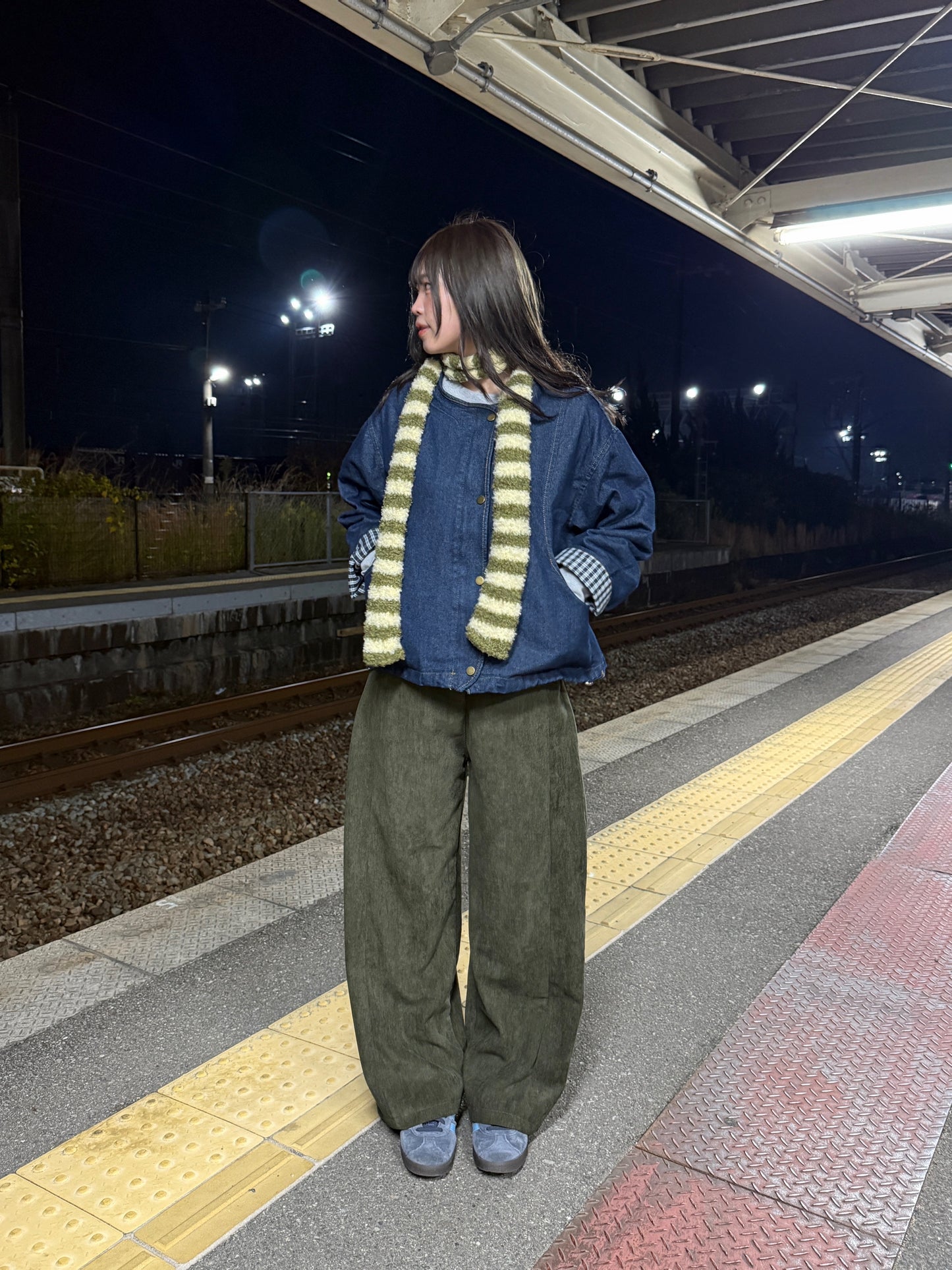 カーキワイドパンツ DPC01017