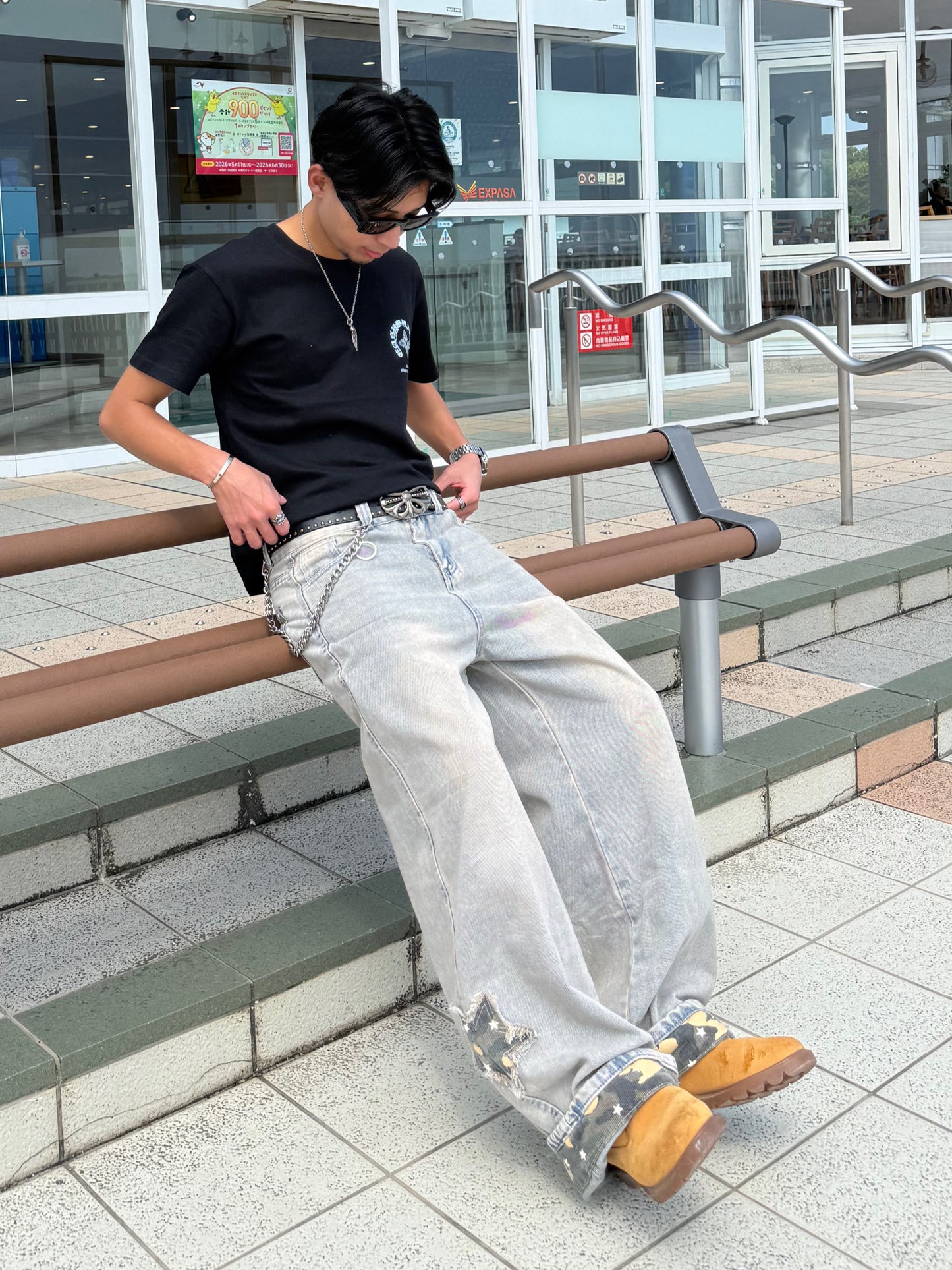 バックポイントカモフラデニムパンツ DPB90212