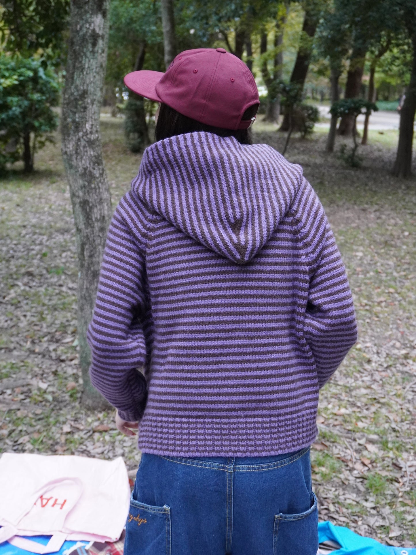 ボーダーニットダブルジップパーカー DPB85367