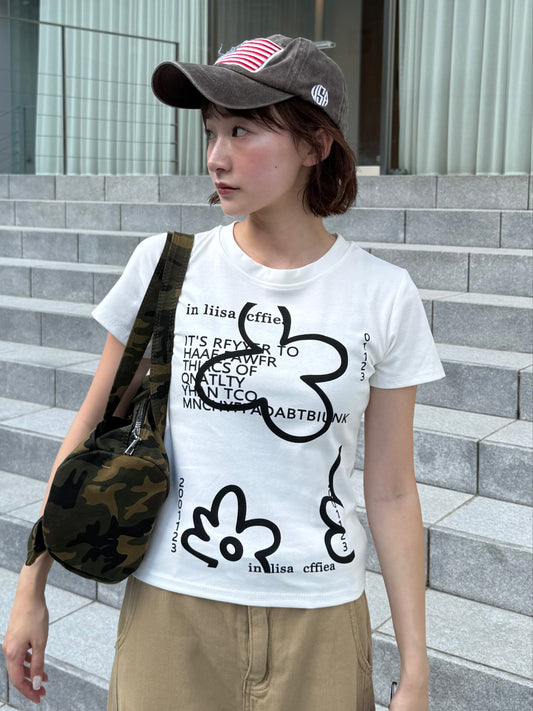 フラワープリントTシャツ DPB91027