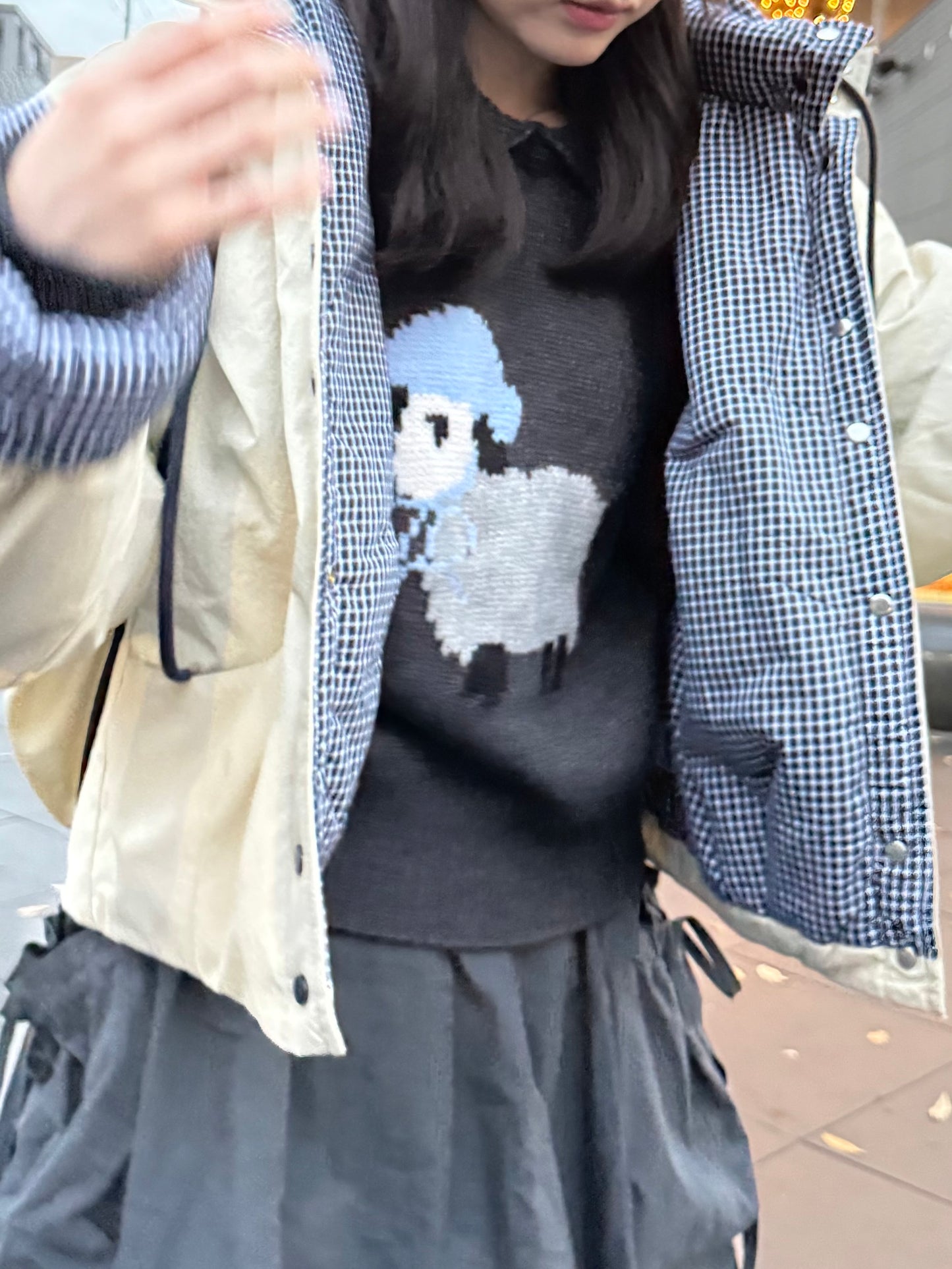 チェックダウンジャケット DPA43716