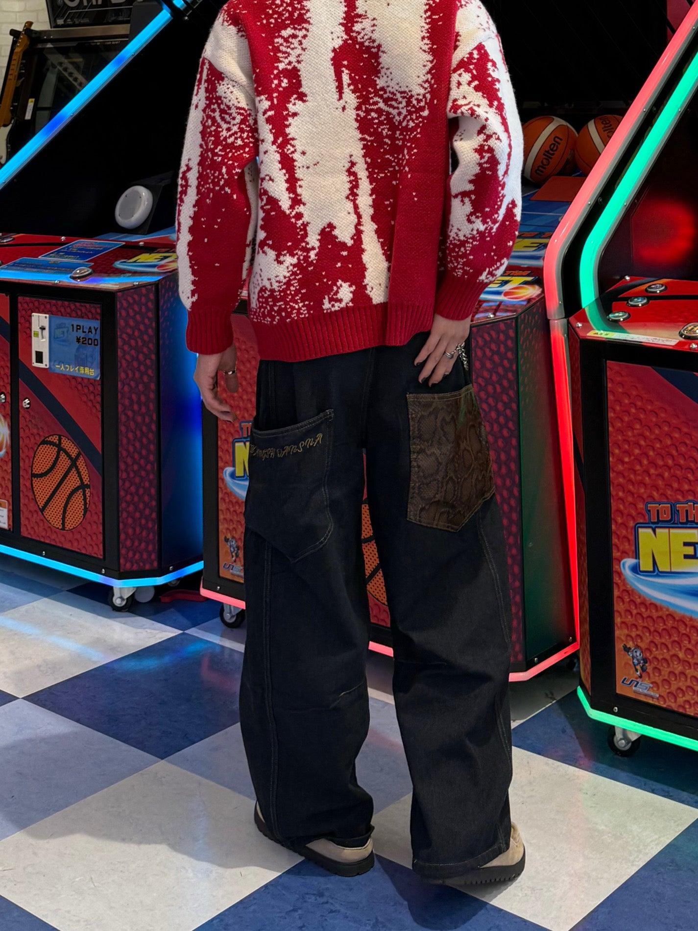 ポケットレオパードデニムパンツ DPB90059