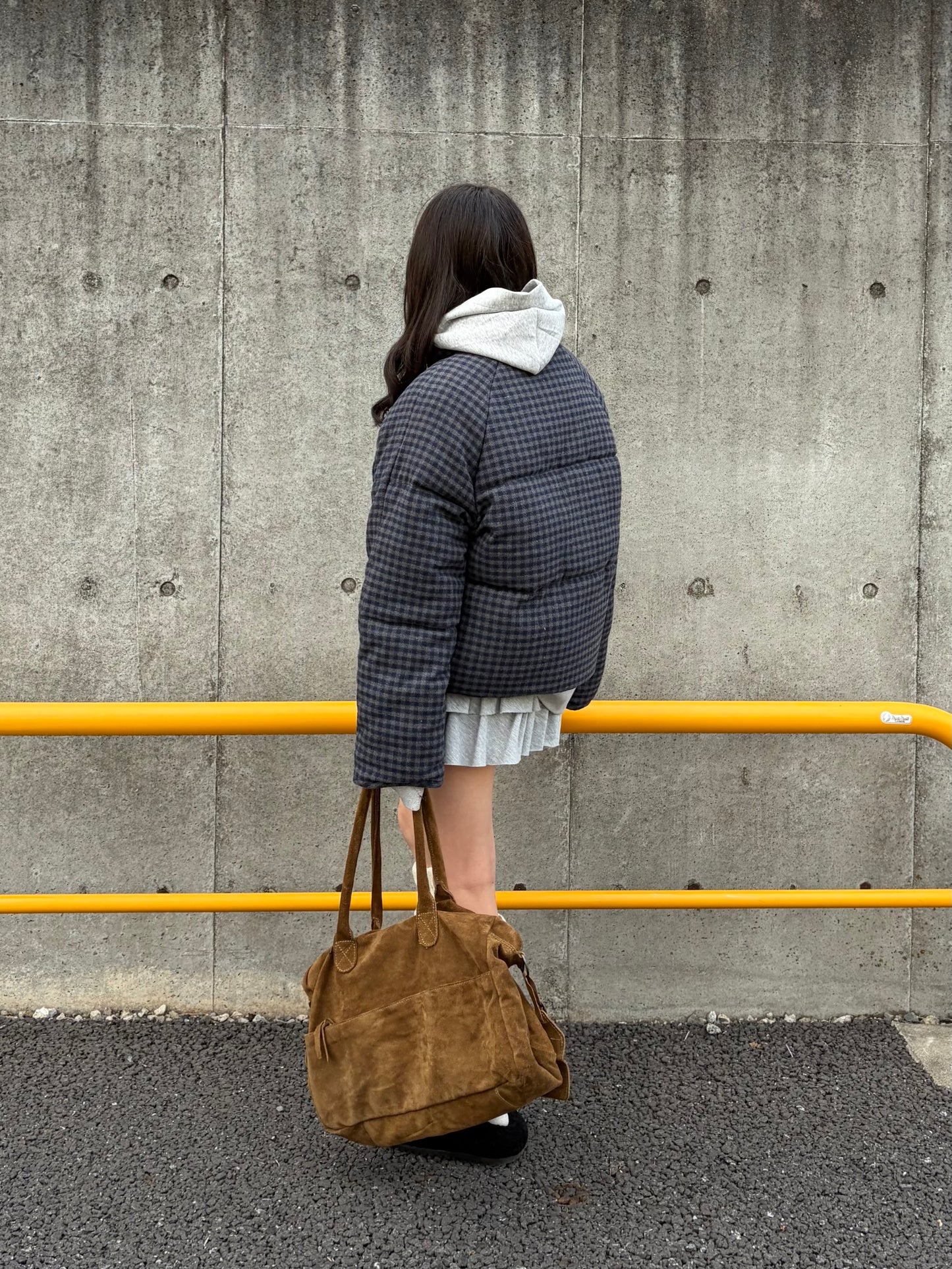 チェックショートダウンジャケット DPB98012