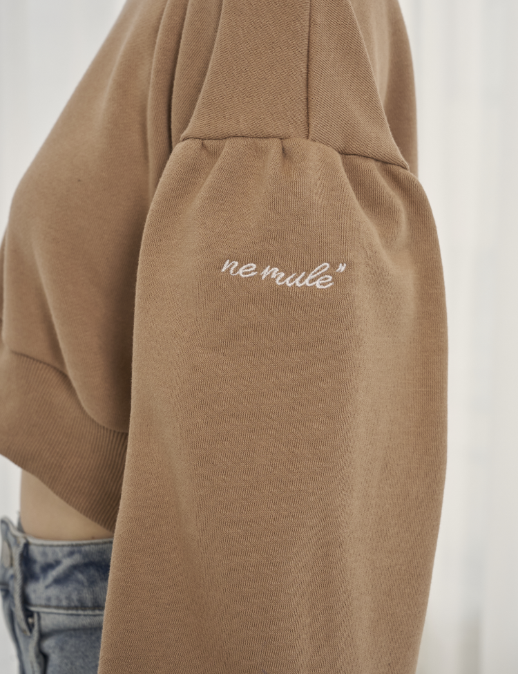 NE MULE" mini sweatshirt & camisole one-piece