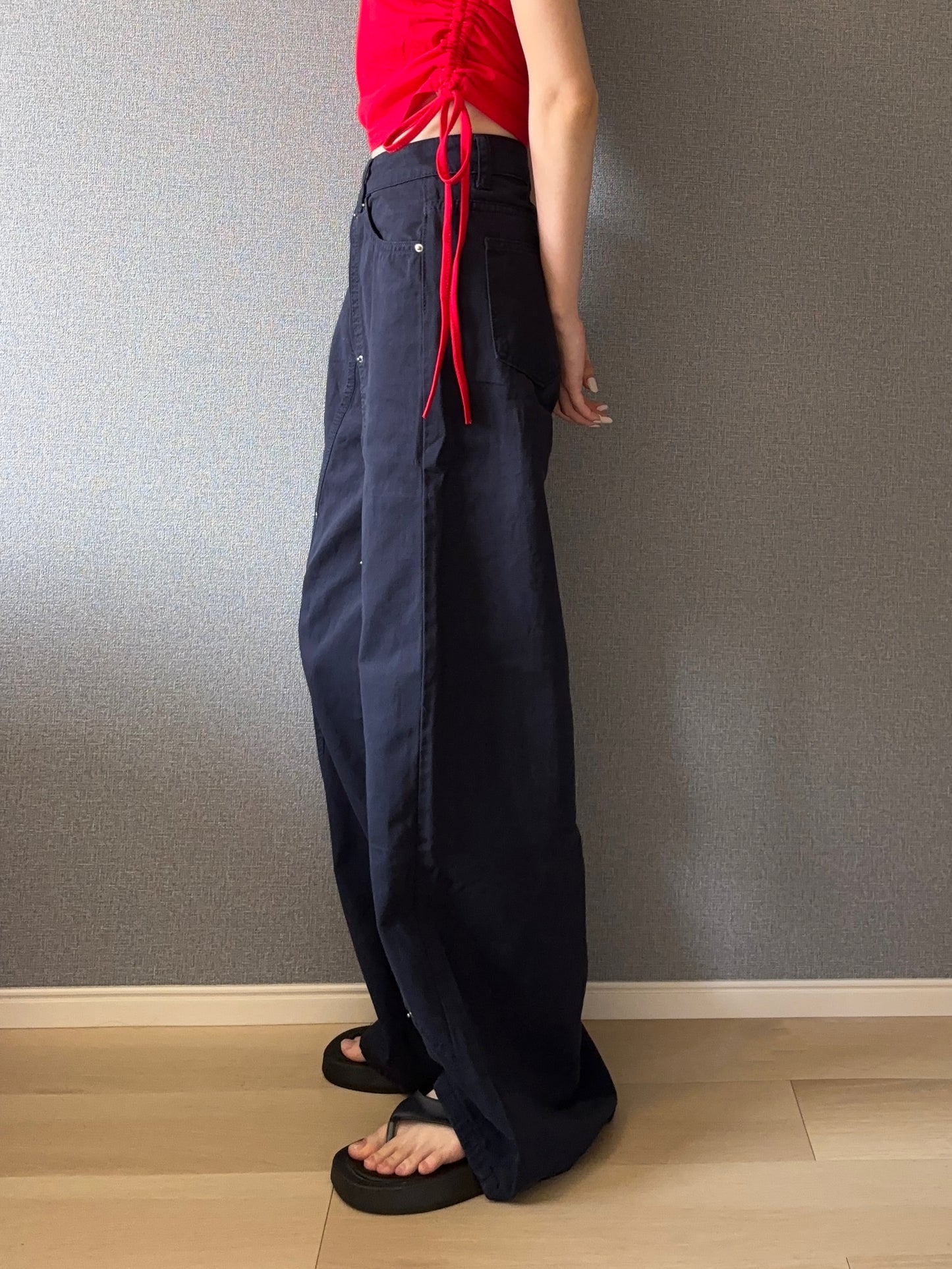 ネイビーデザインデニムパンツ DPB88040