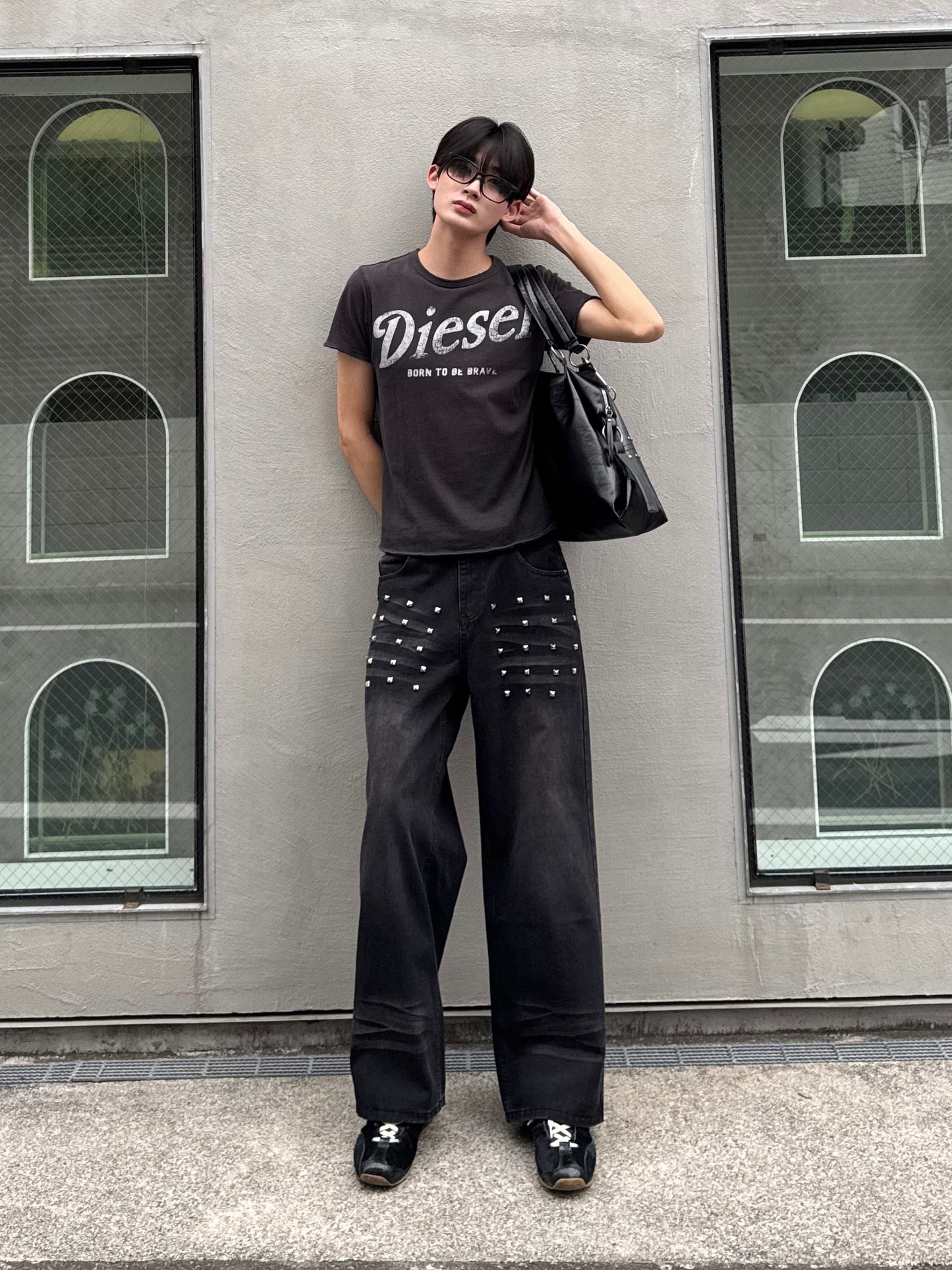 フロントスタッズデニムパンツ DPC05001