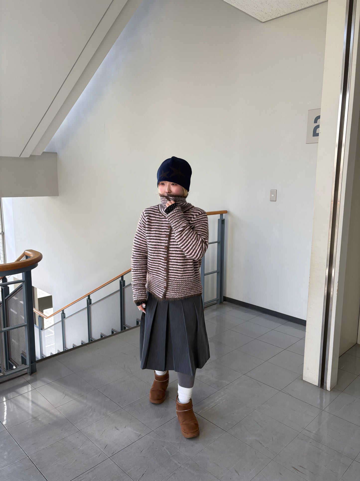 ボーダーネックニット DPB97061