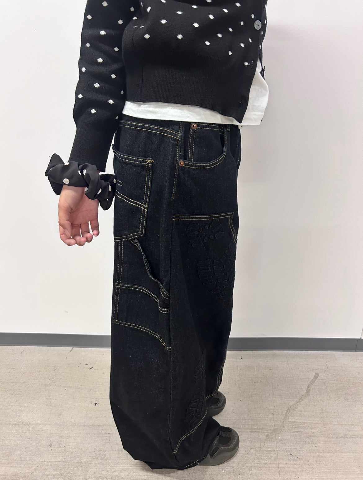 ステッチトレースワイドデニムパンツ DPB92042
