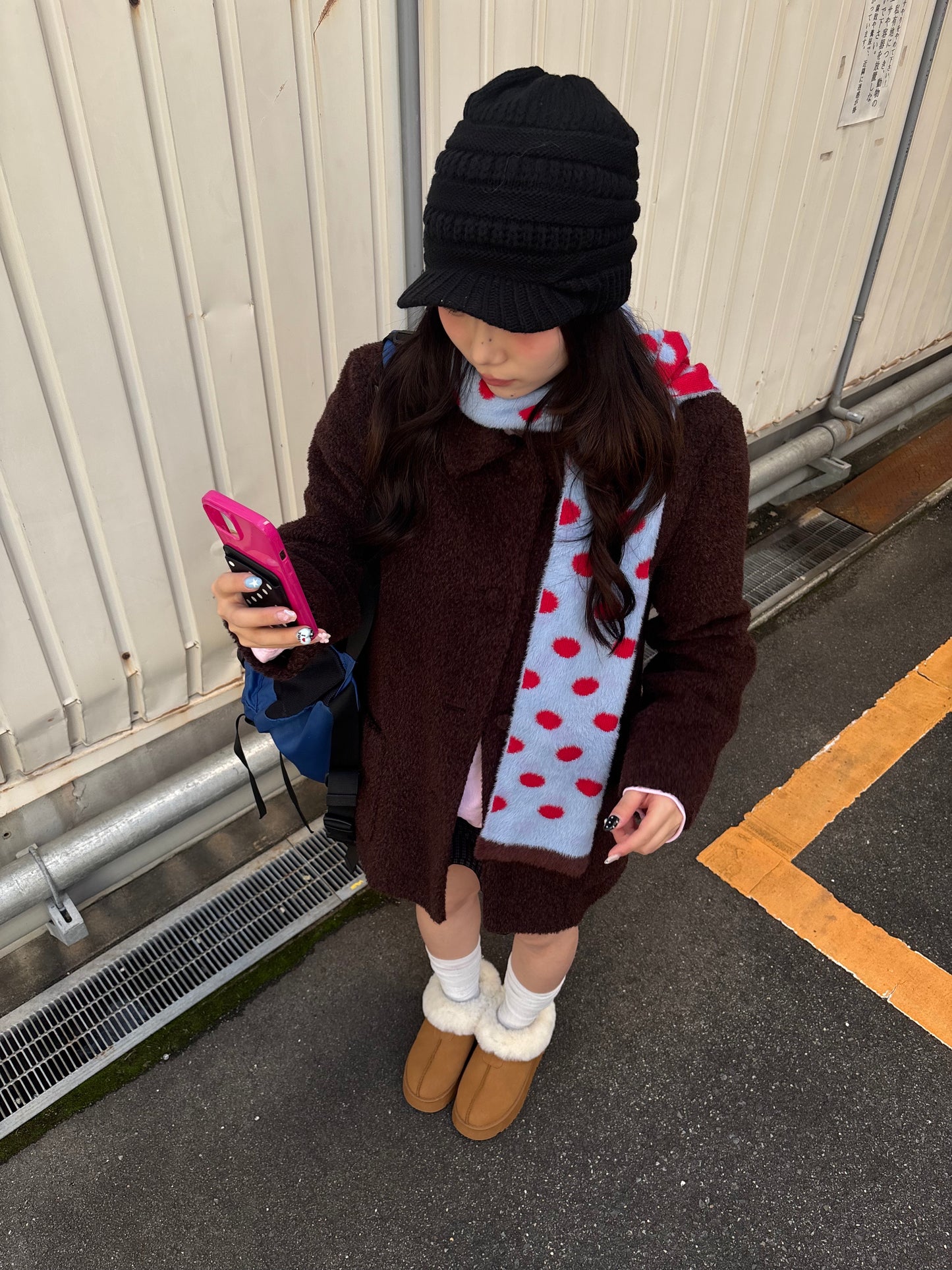 ファー付きショートムートンブーツ DPB89137