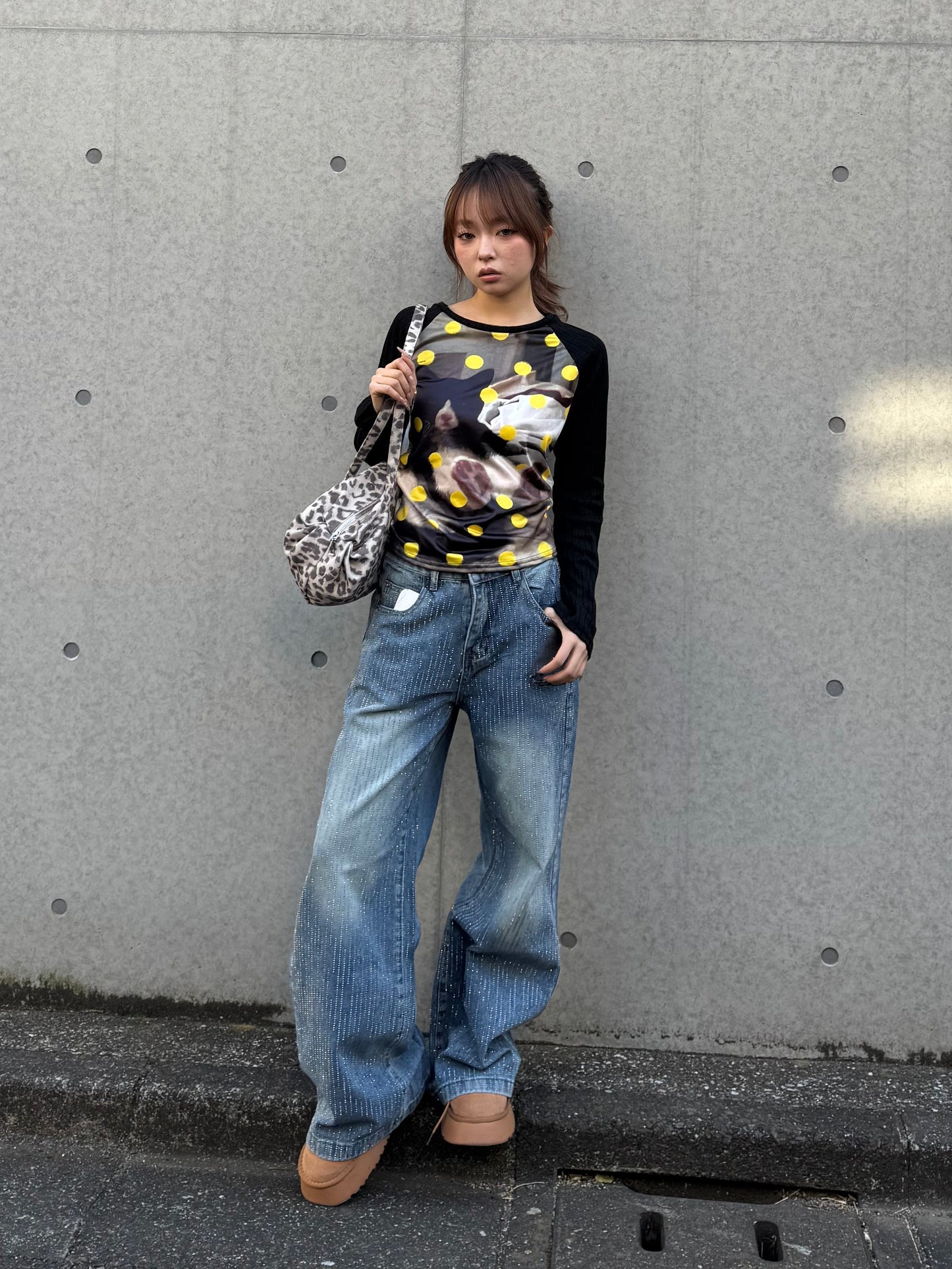 グリッターストーンデニムパンツ DPB86207