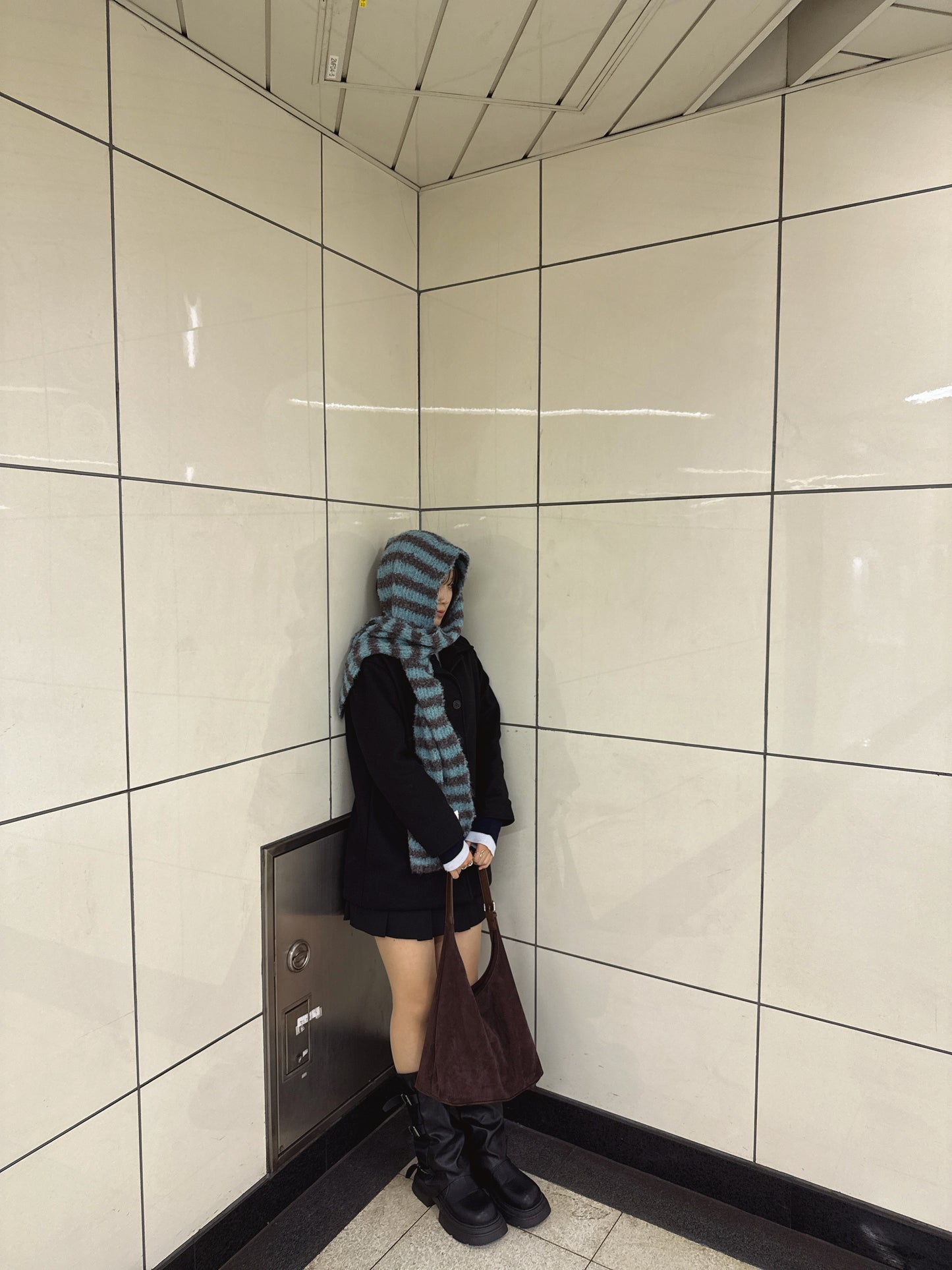 ボーダーニットマフラー DPB93057