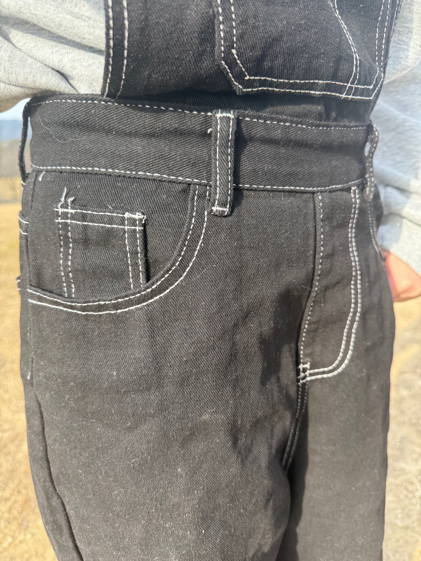 ブラックデニムサロペット DPB73568