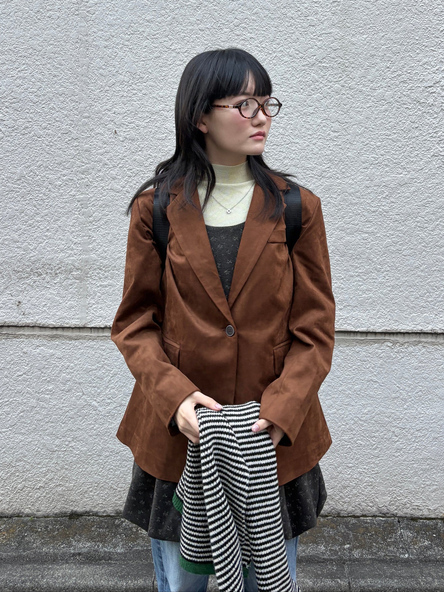 スエードライクテーラードジャケット DPA43723