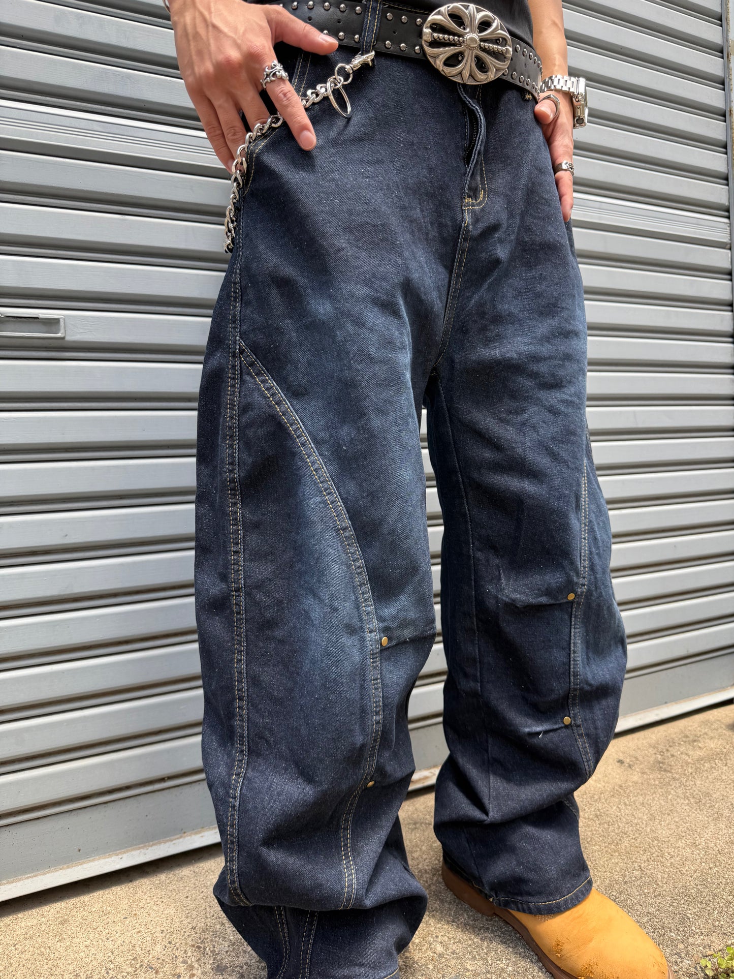 カーブラインワイドデニムパンツ DPB90008
