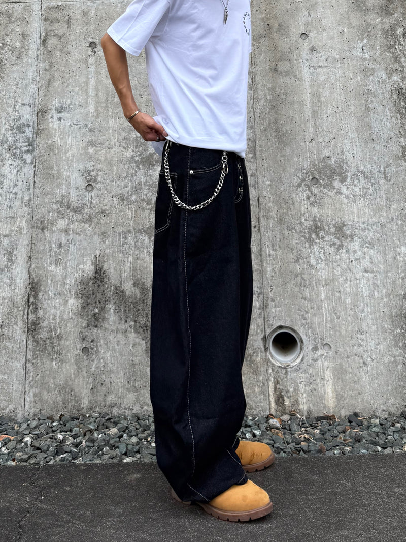 Kenshin_ボタンデザインワイドデニムパンツ DPB73405 – CRAMMY