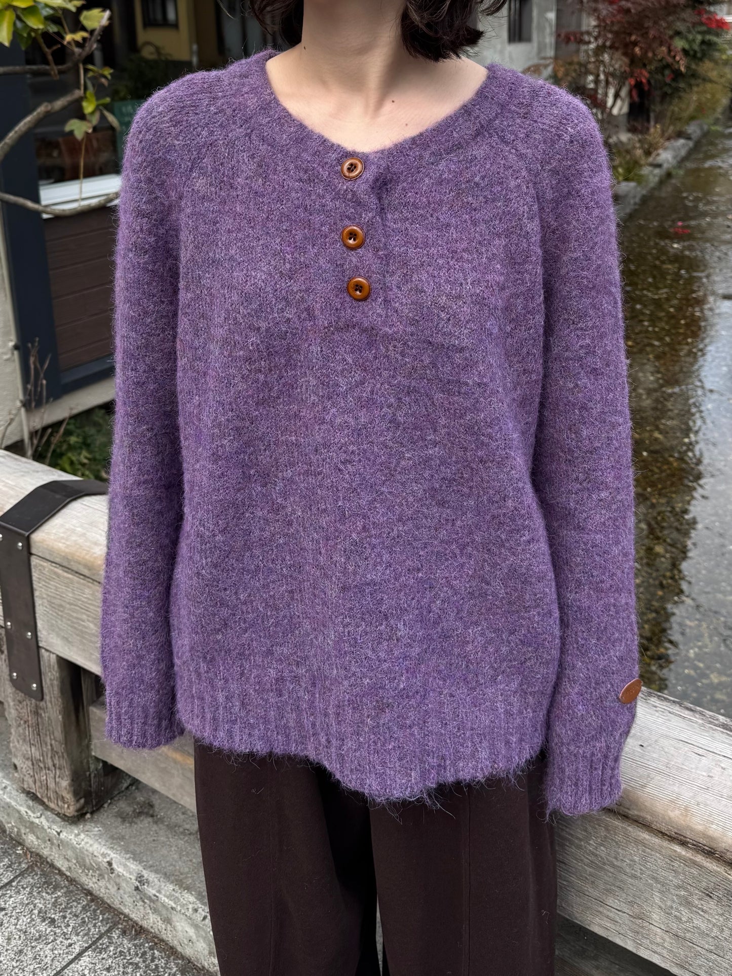 ヘンリーネックボタンニット DPC03005