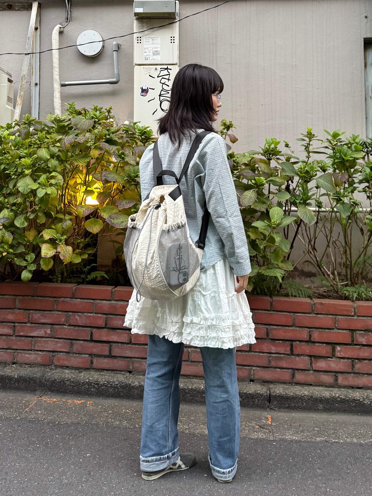 ホワイトメッシュバッグパック DPA43683