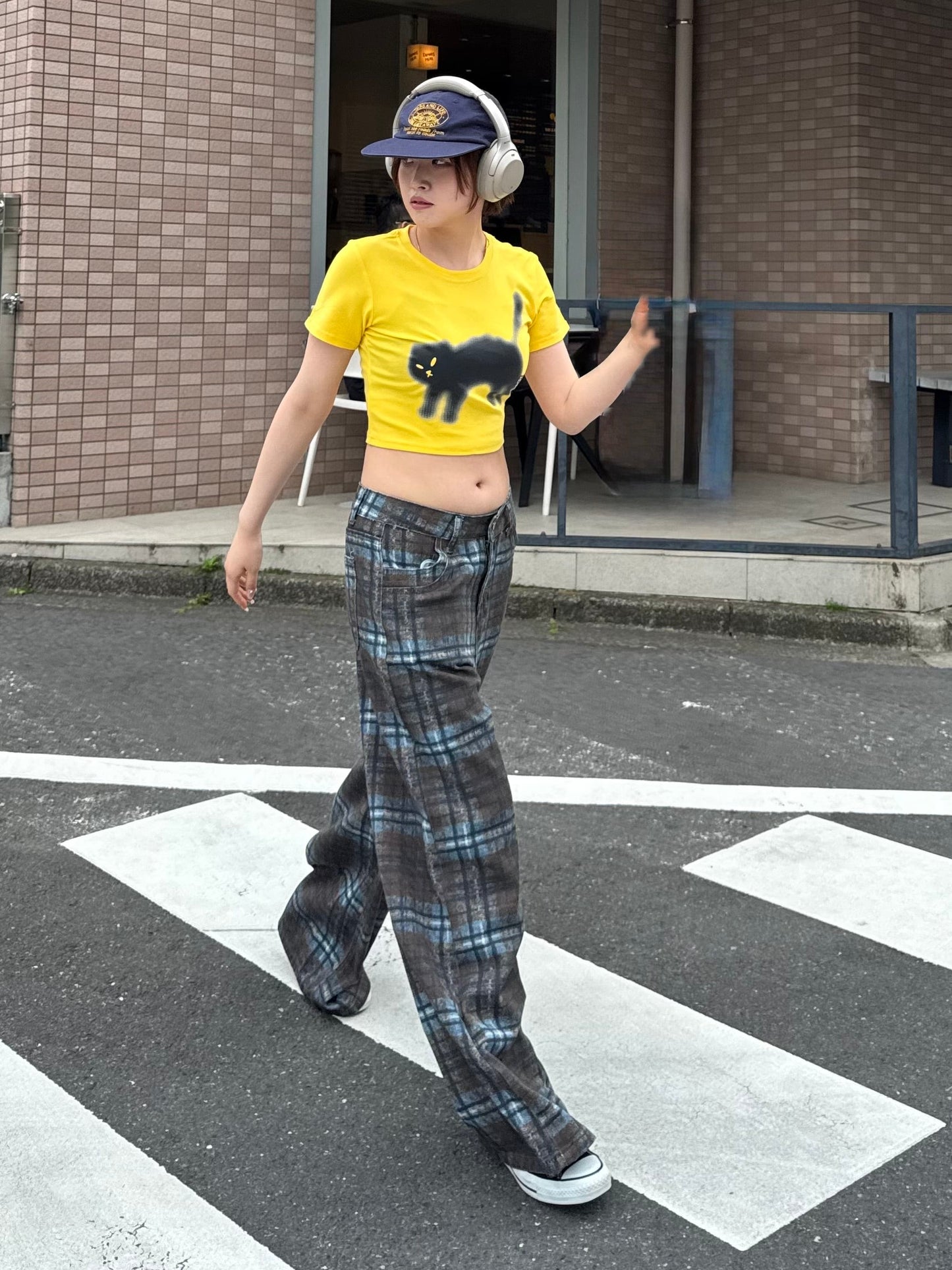 チェックデニムパンツ DPB91119