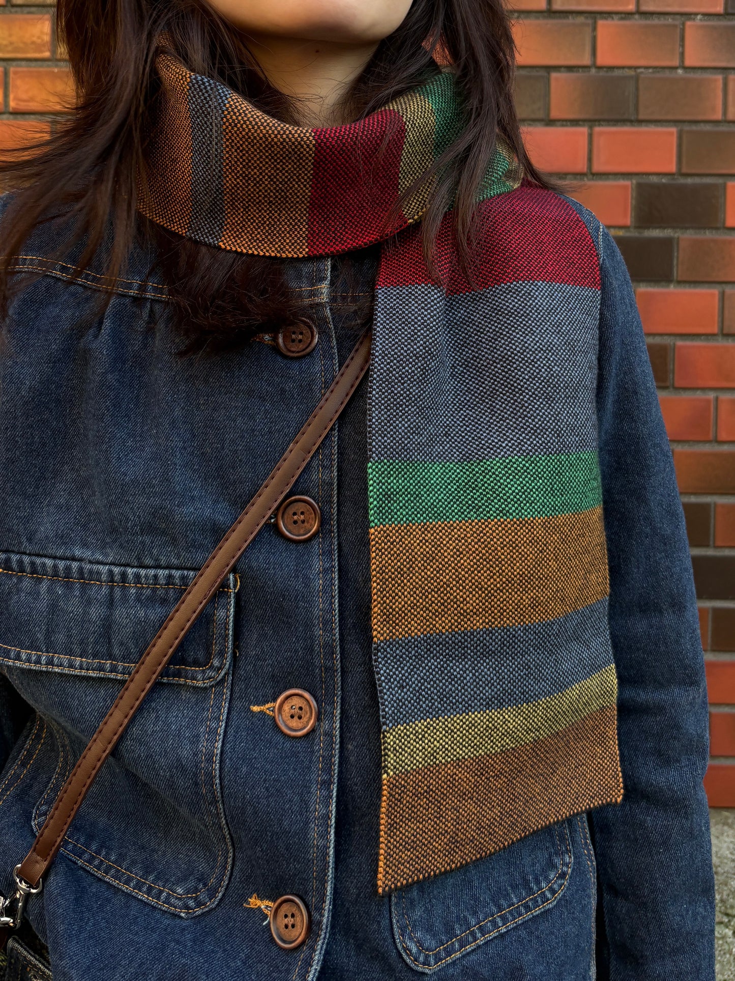 ウールストライプスカーフ DPA43780