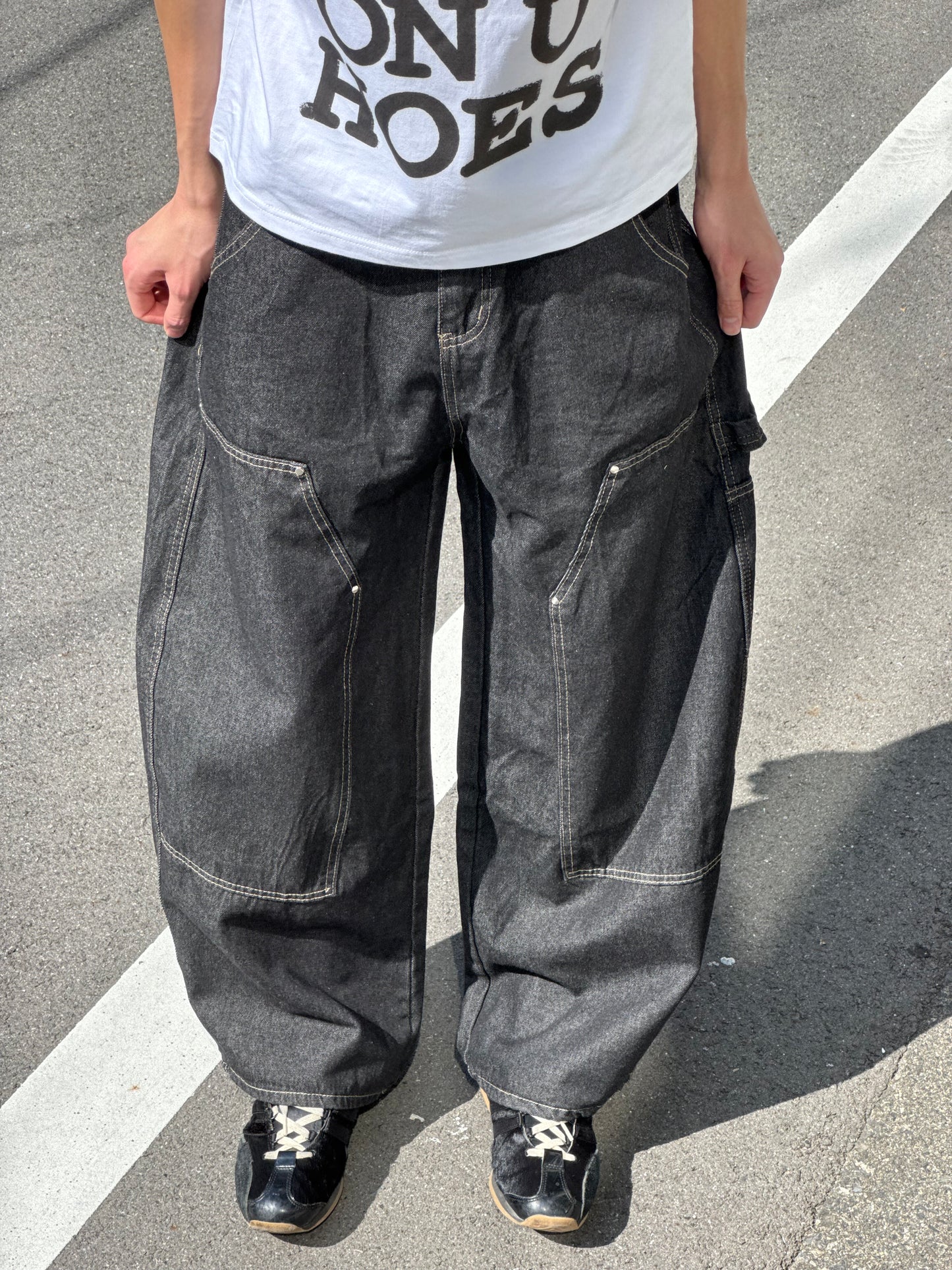 フロントステッチデザインデニムパンツ DPC05049