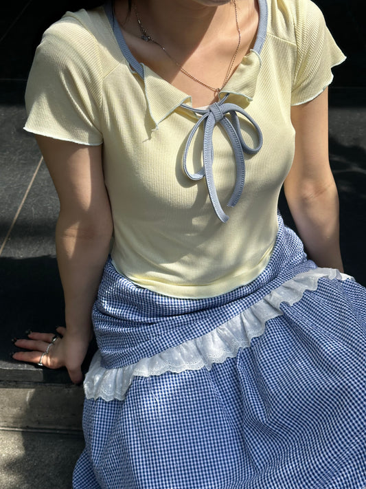 バイカラーリボントップス DPB76017