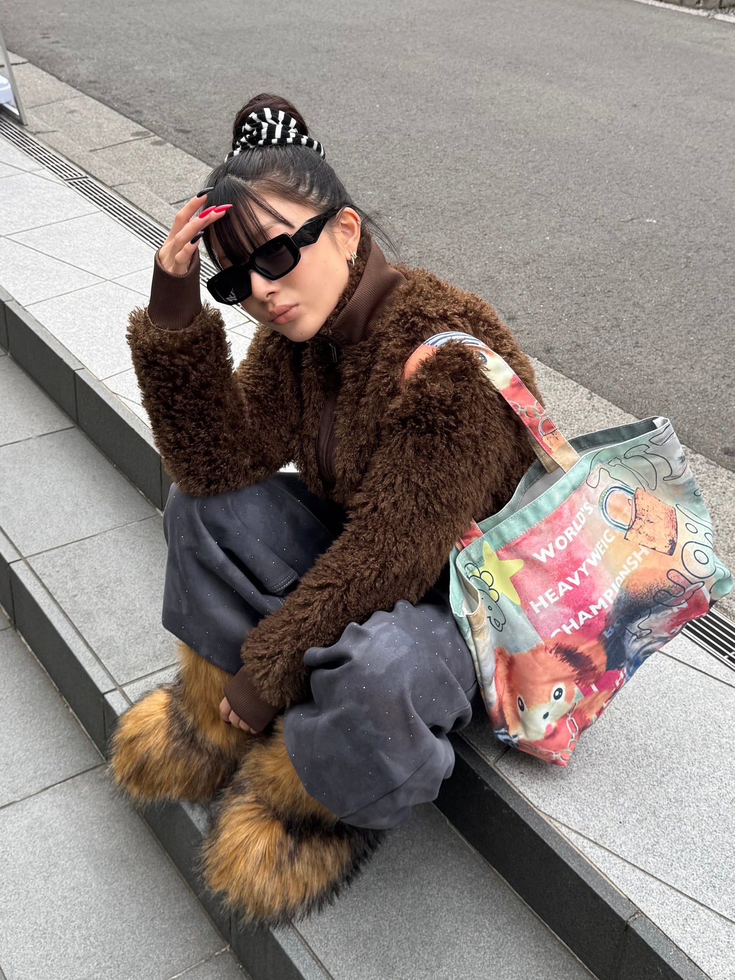 ワイドラメデニムパンツ DPB86173