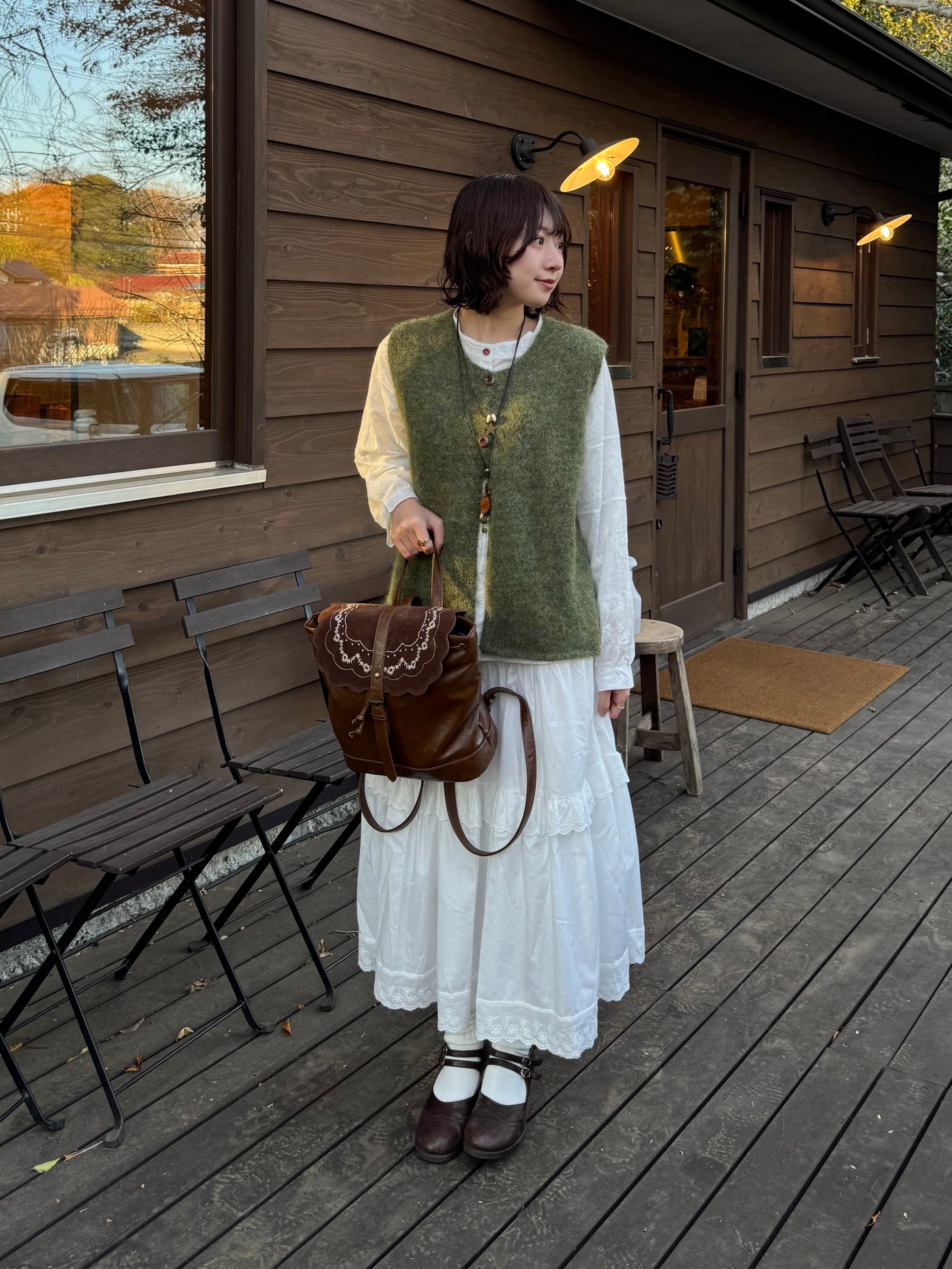 メランジボタンニットベスト DPC03033