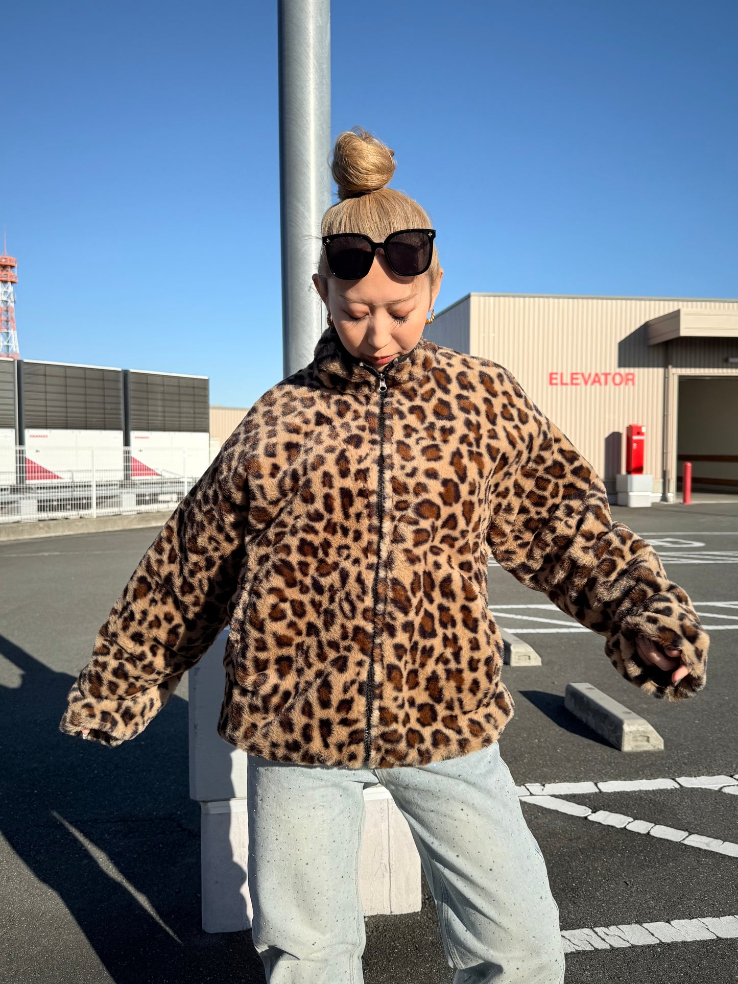 リバーシブルレオパードジャケット DPB73508