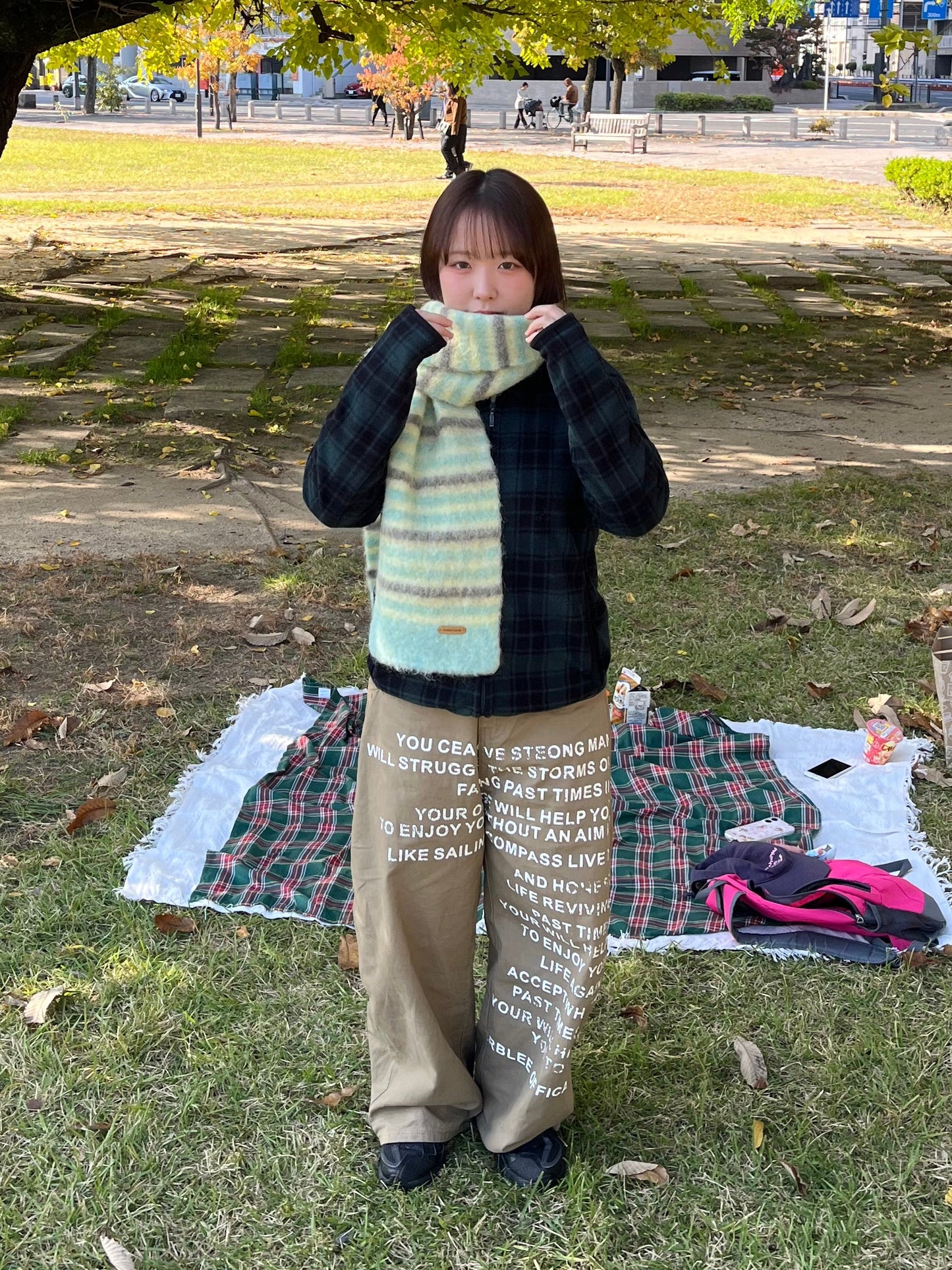 ボーダーカラーマフラー DPB97005