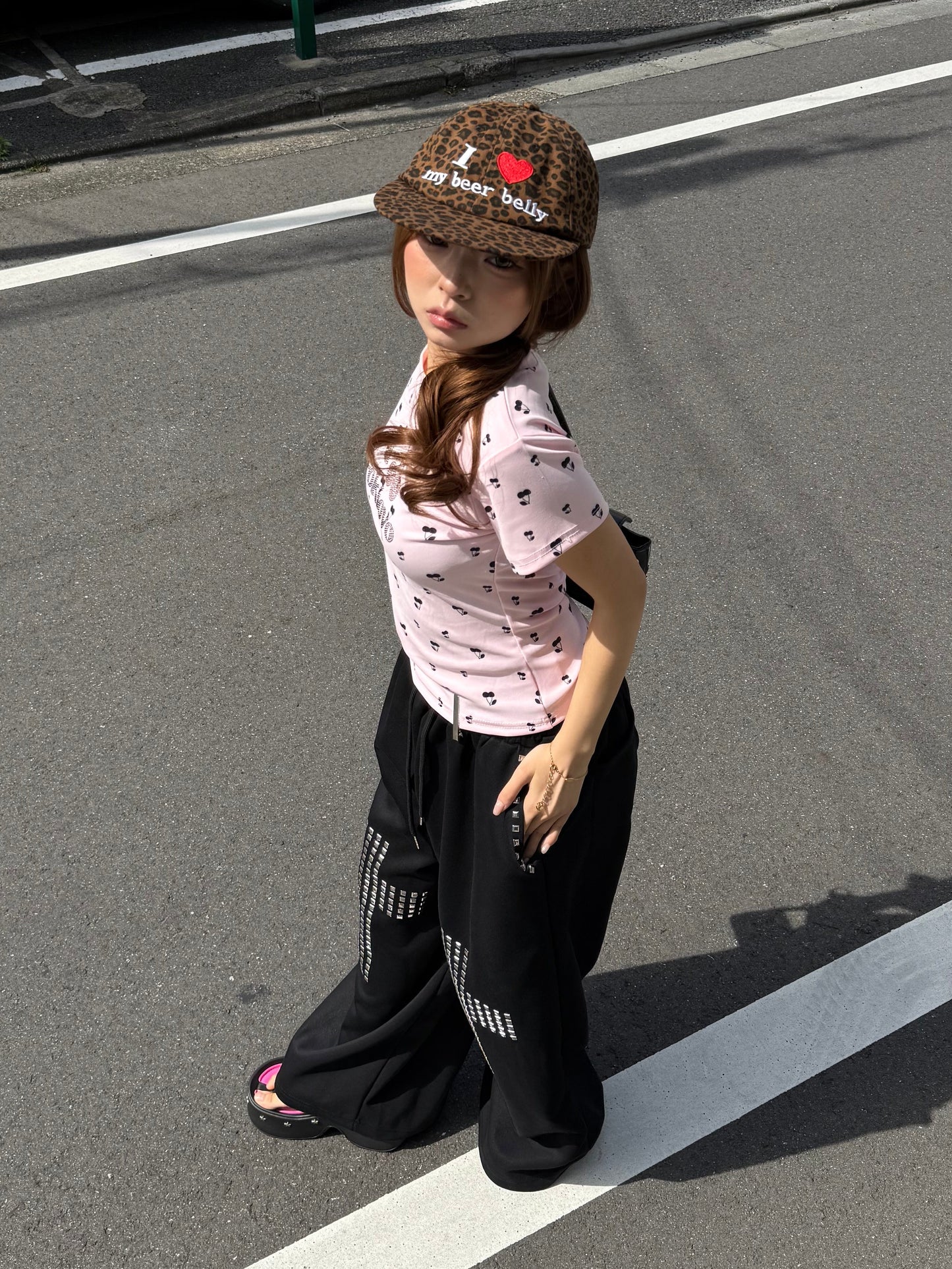 クロススタッズスウェットパンツ DPB86244
