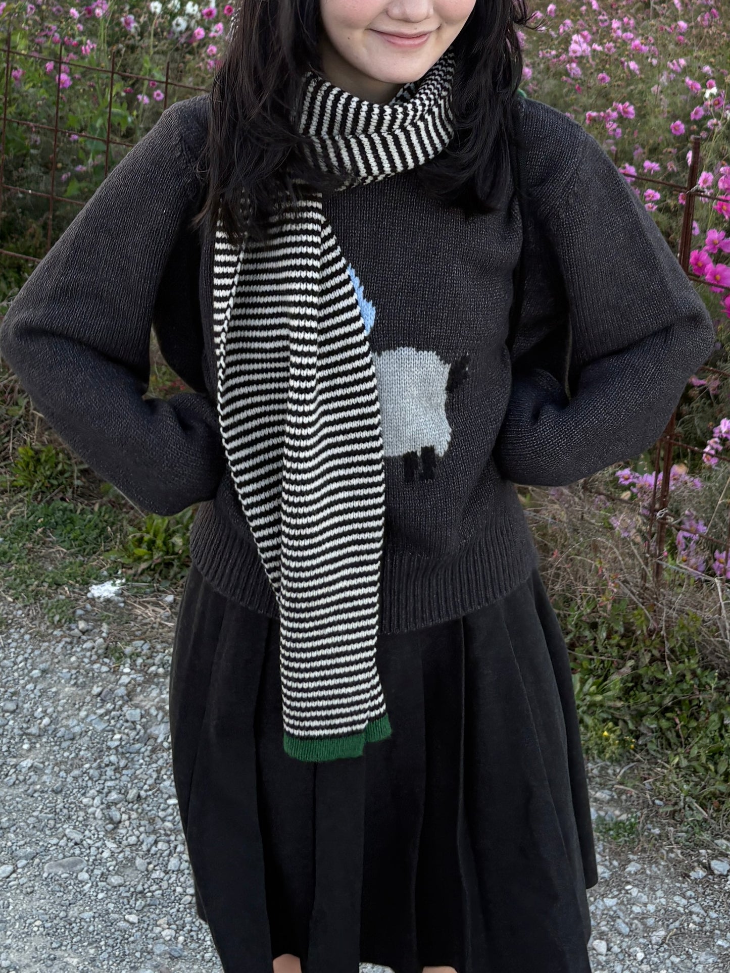 ボーダーニットマフラー DPA43730