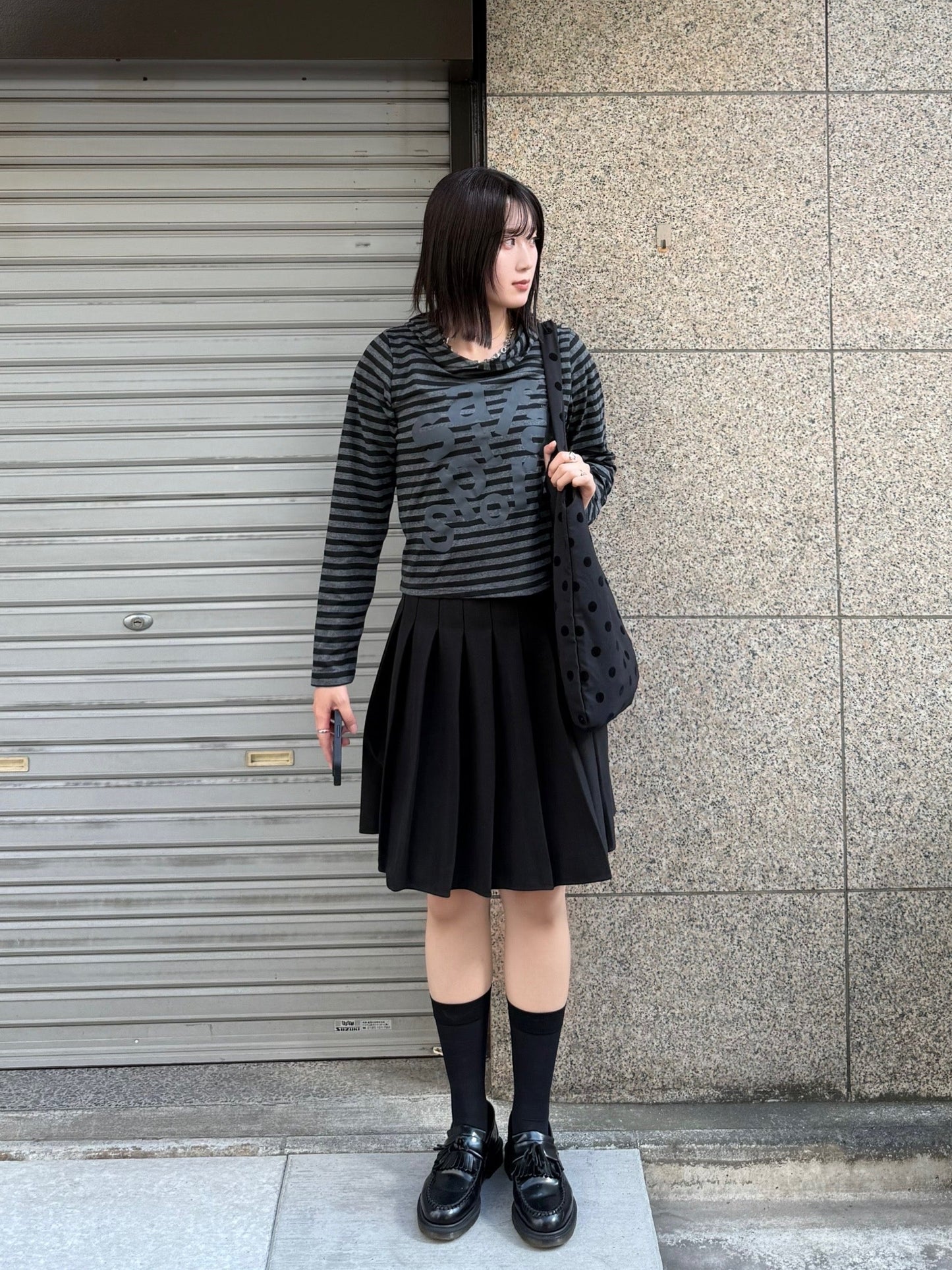 ストライプロゴフーディーカットソー DPB93003