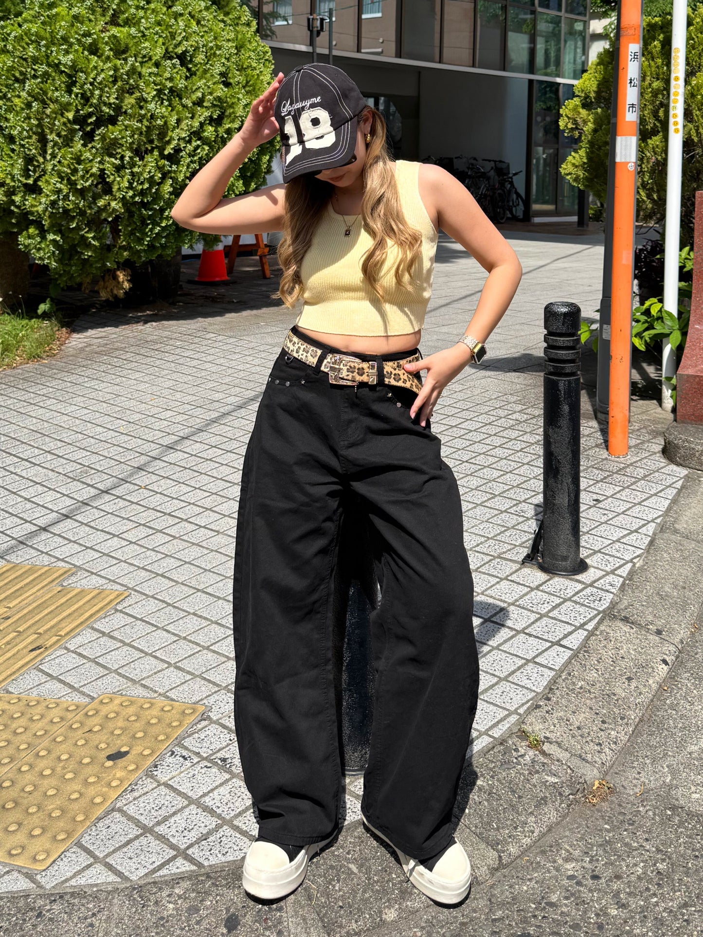 ハイウエストブラックパンツ DPB73612