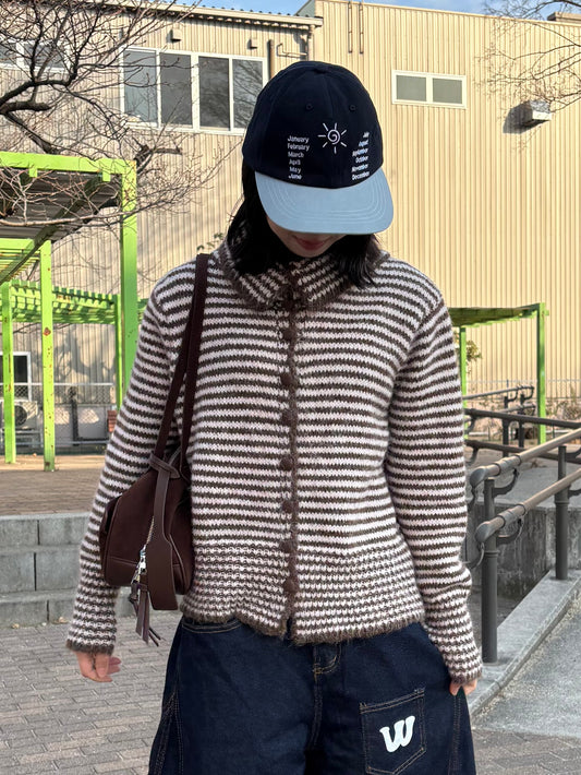 ボーダーショールニットカーディガン DPB99029