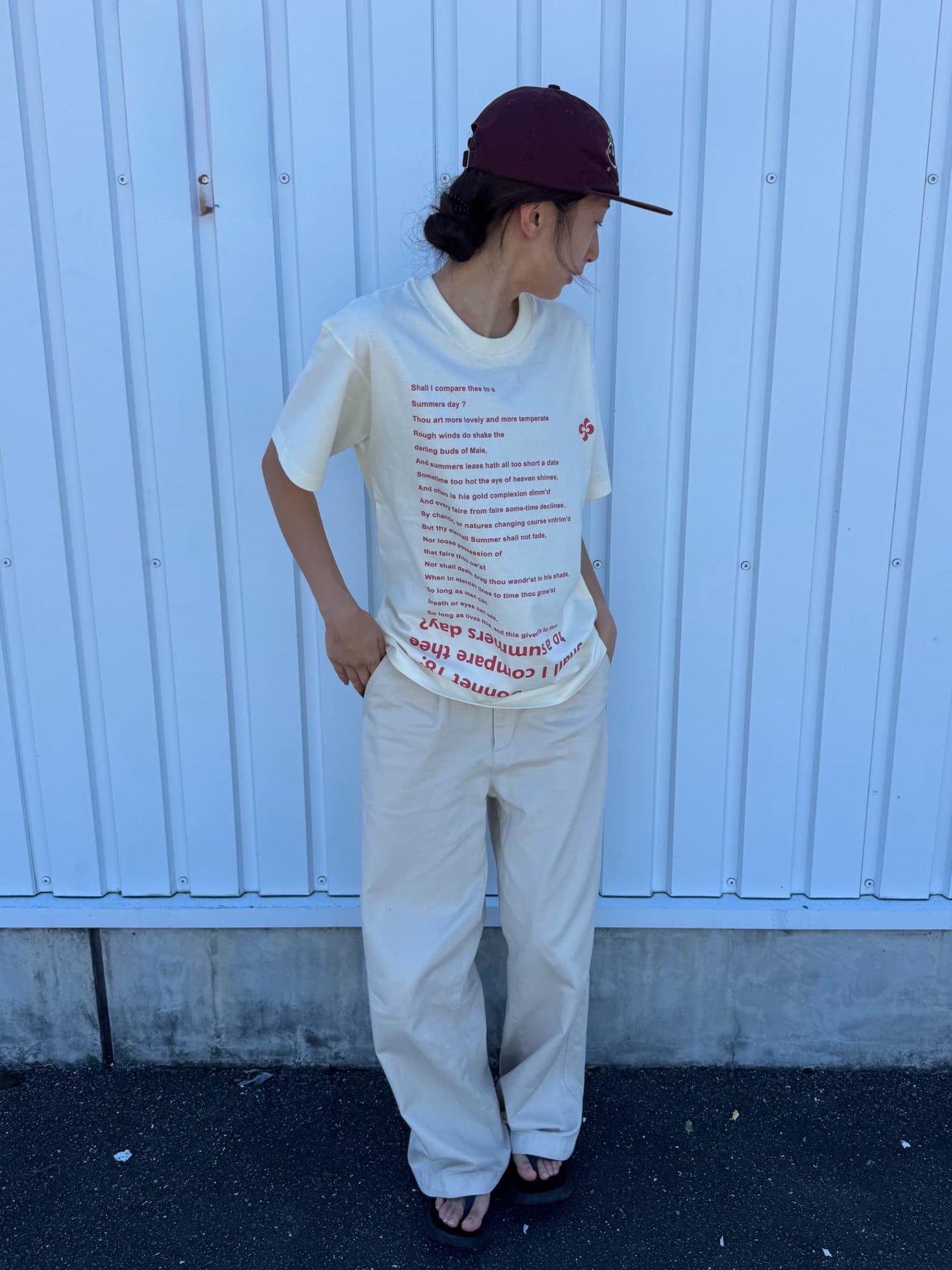 オーバーレタリングTシャツ DPC07047