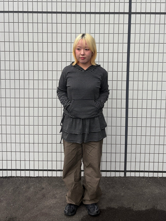 フリルストライプフーディー DPB97047