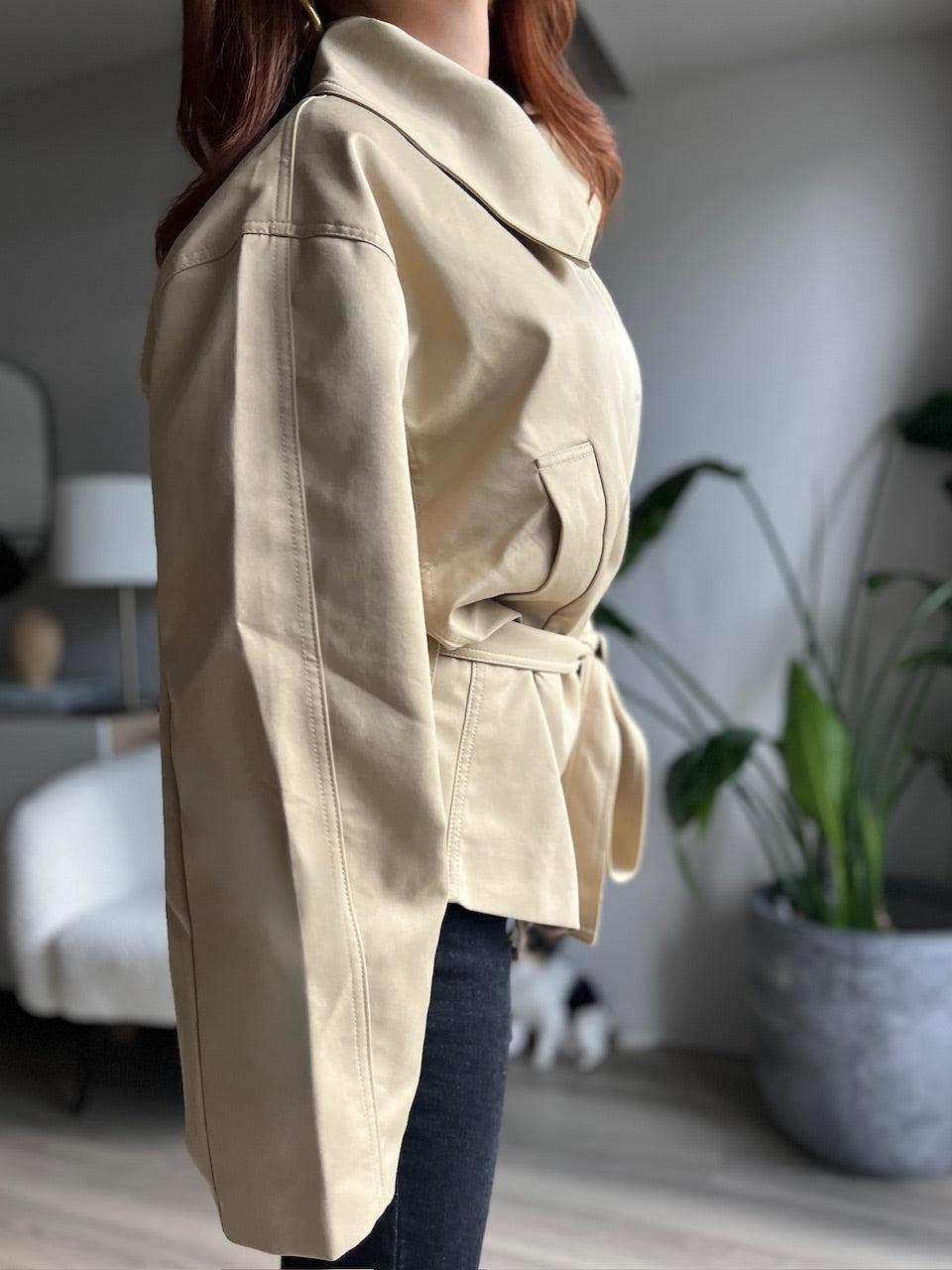 ベルト付きテーラードジャケット DPB56343