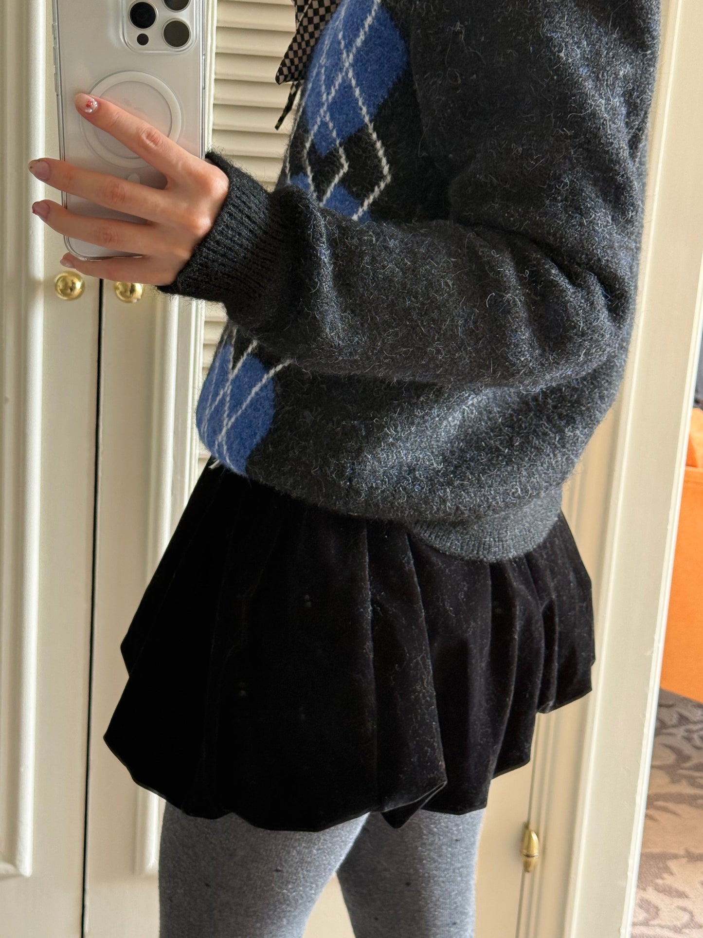 ブラックバルーンミニスカート DPA43719