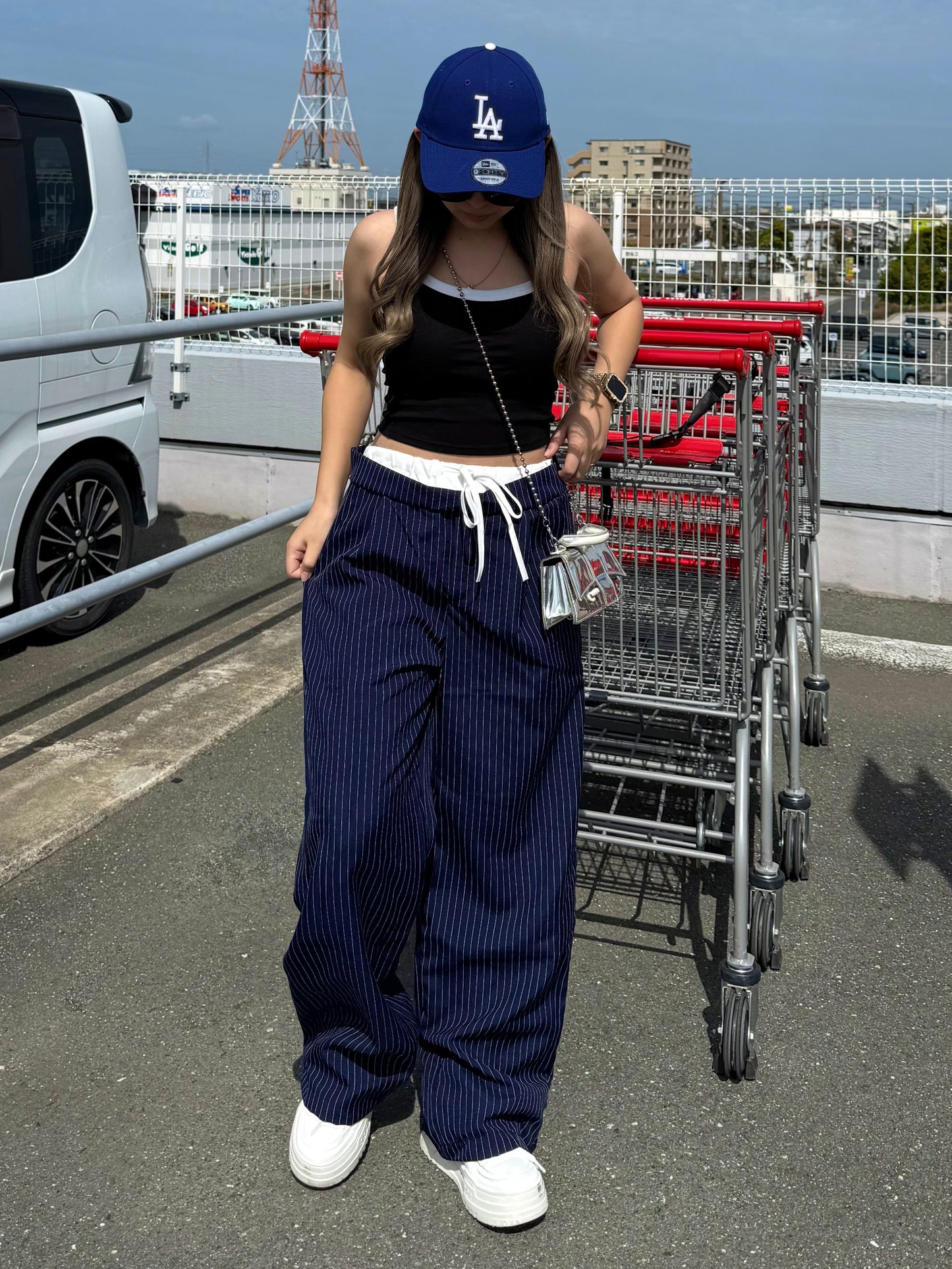 ストライプストレートパンツ DPB73581