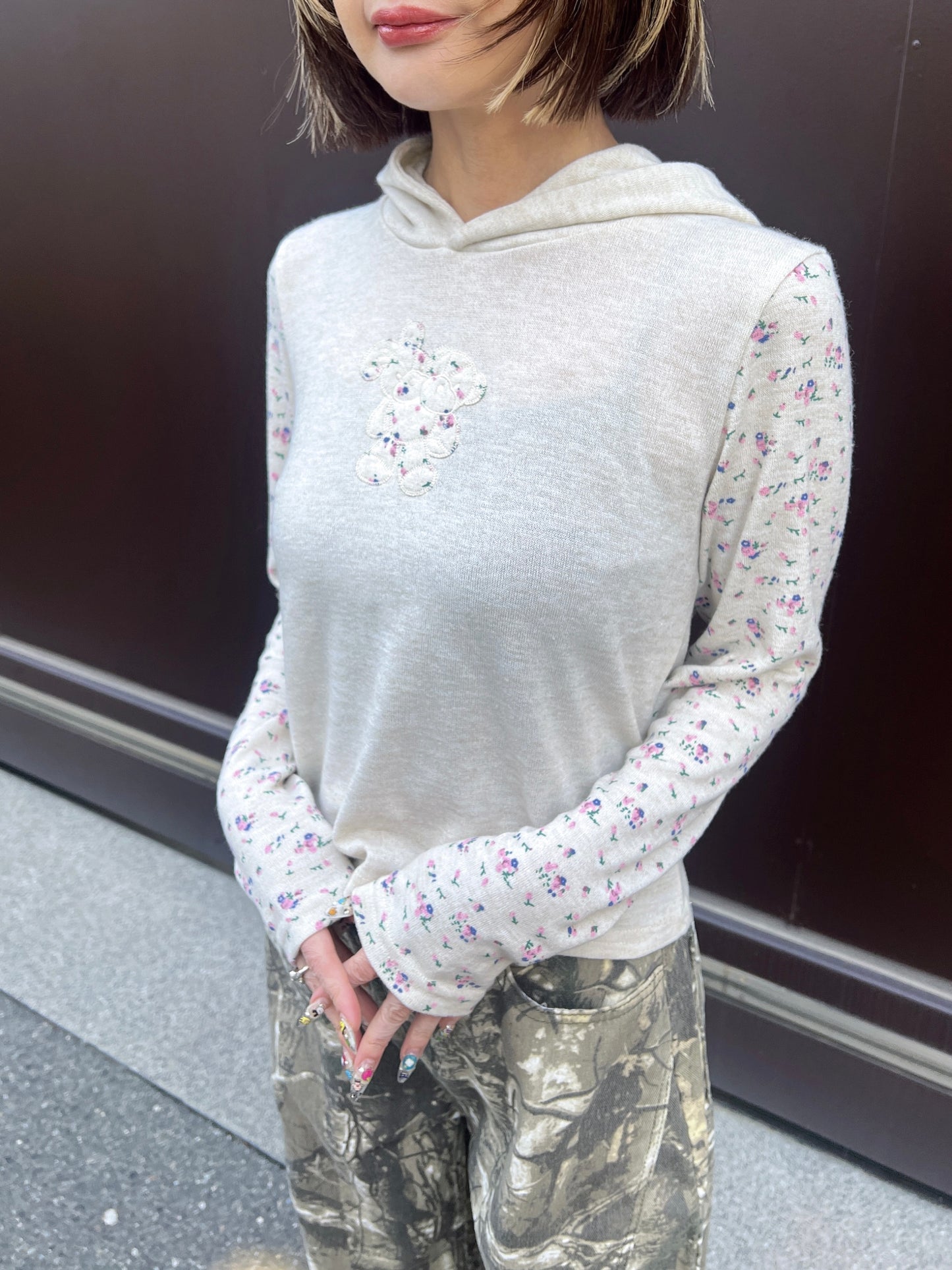 フラワープリントデザインスウェット DPB79242