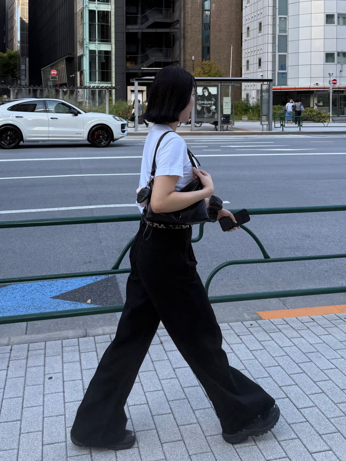 ブラックワイドパンツ DPB93004