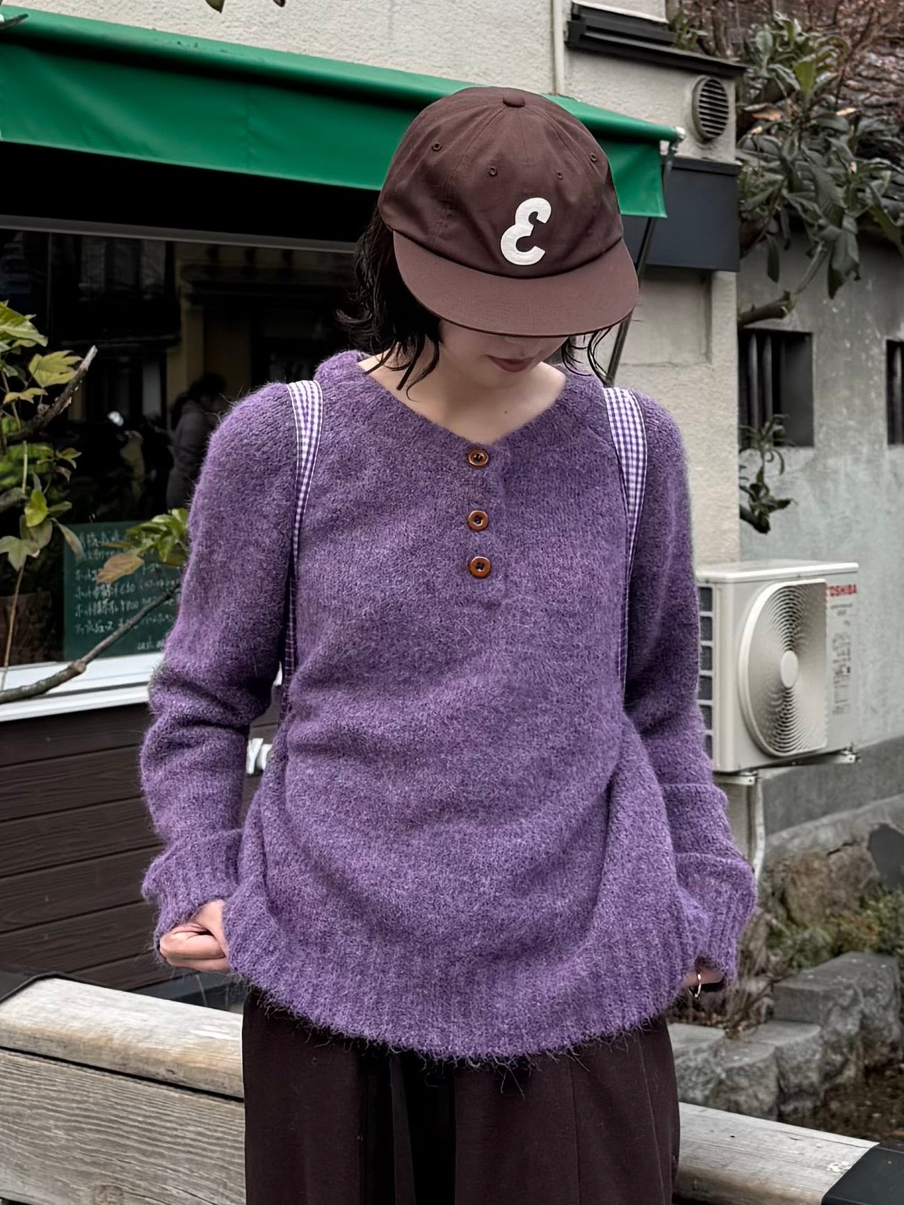 ヘンリーネックボタンニット DPC03005