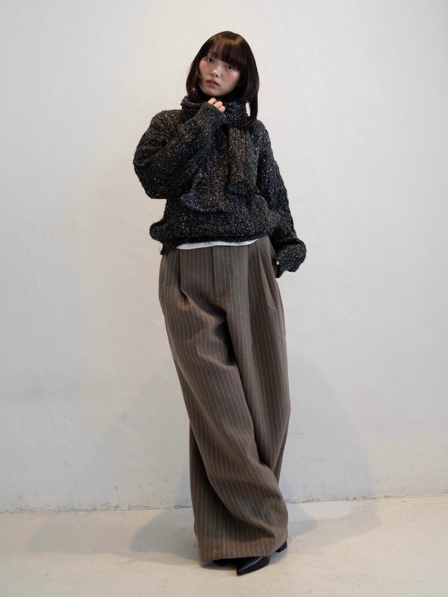 ウエストタックストライプパンツ DPC02007