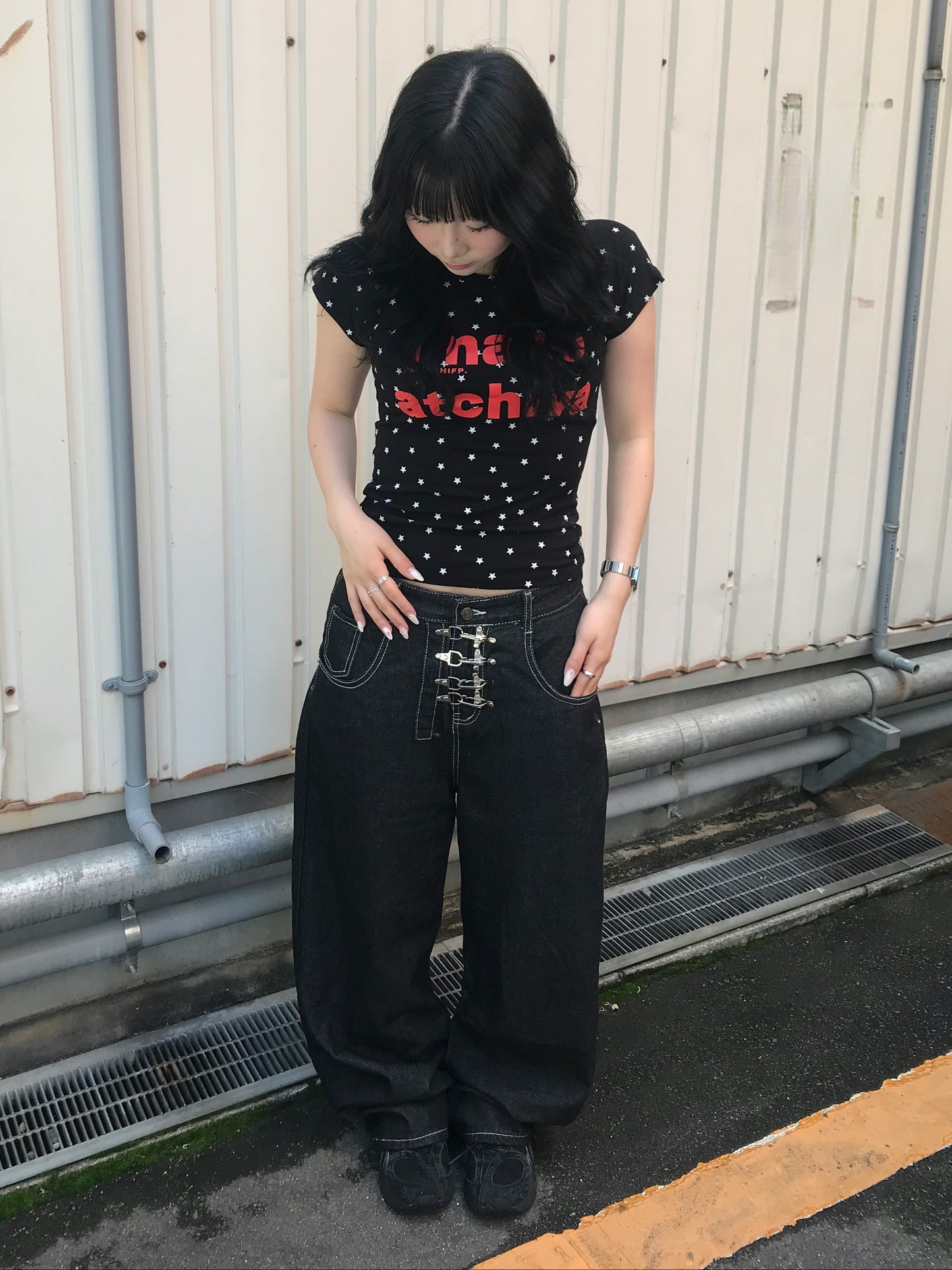 フロントデザインバギーパンツ DPB89251