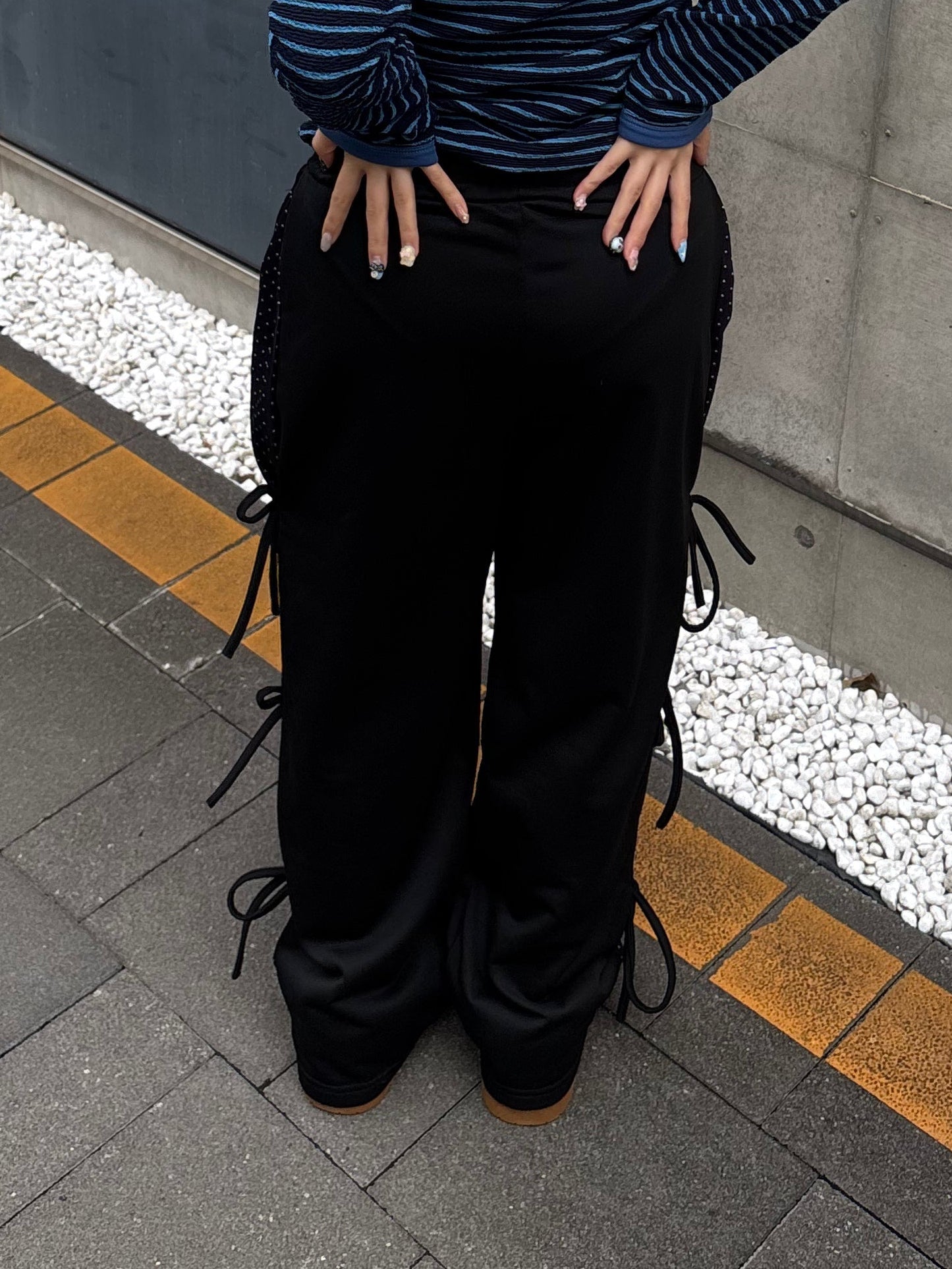 ラインドットリボンスウェットパンツ DPB89140